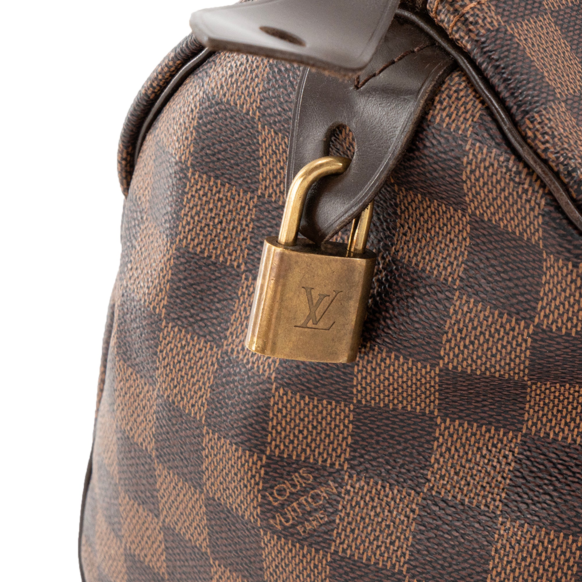 LOUIS VUITTON - Sac à main Speedy 30 Louis Vuitton en toile enduite damier ébène