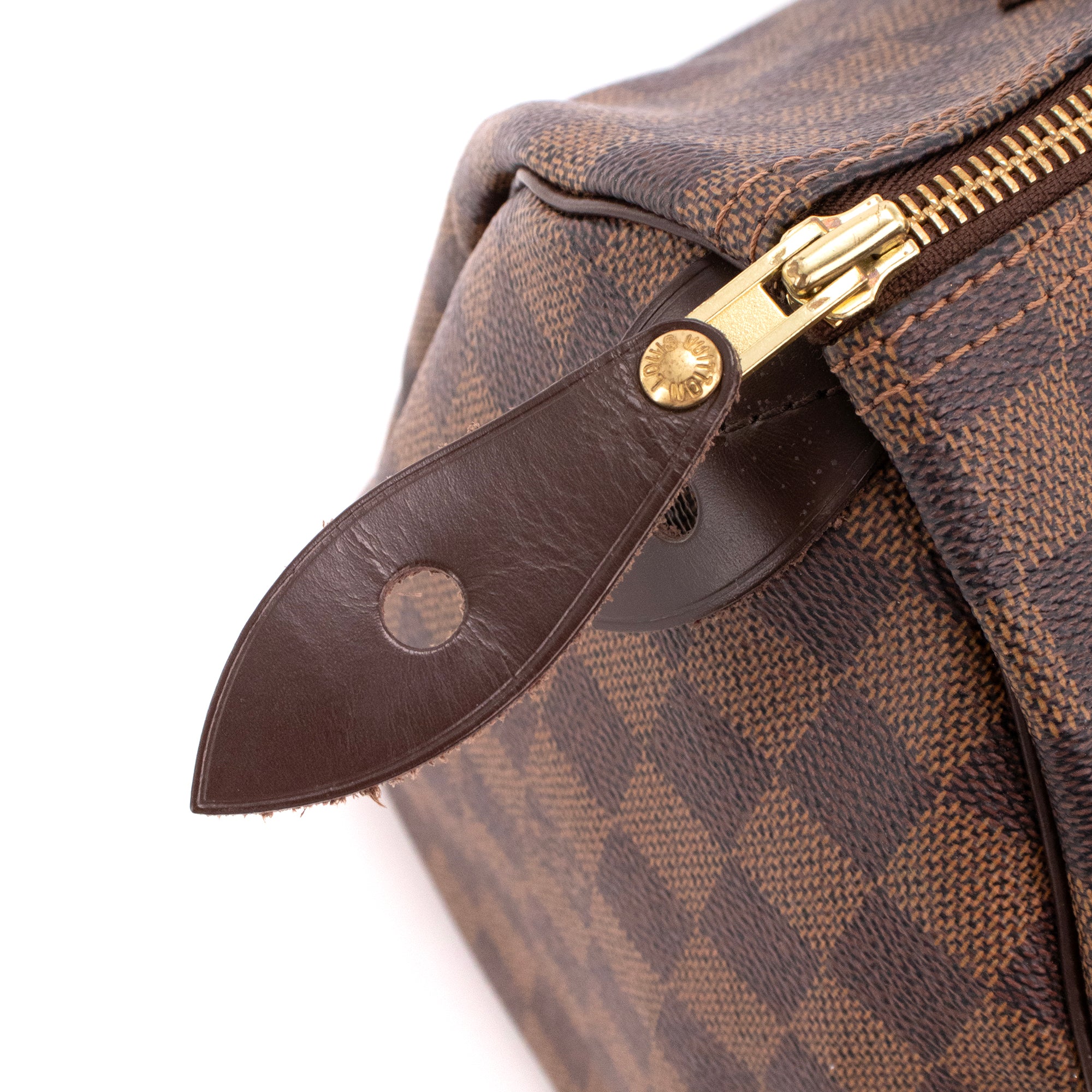 LOUIS VUITTON - Sac à main Speedy 30 Louis Vuitton en toile enduite damier ébène