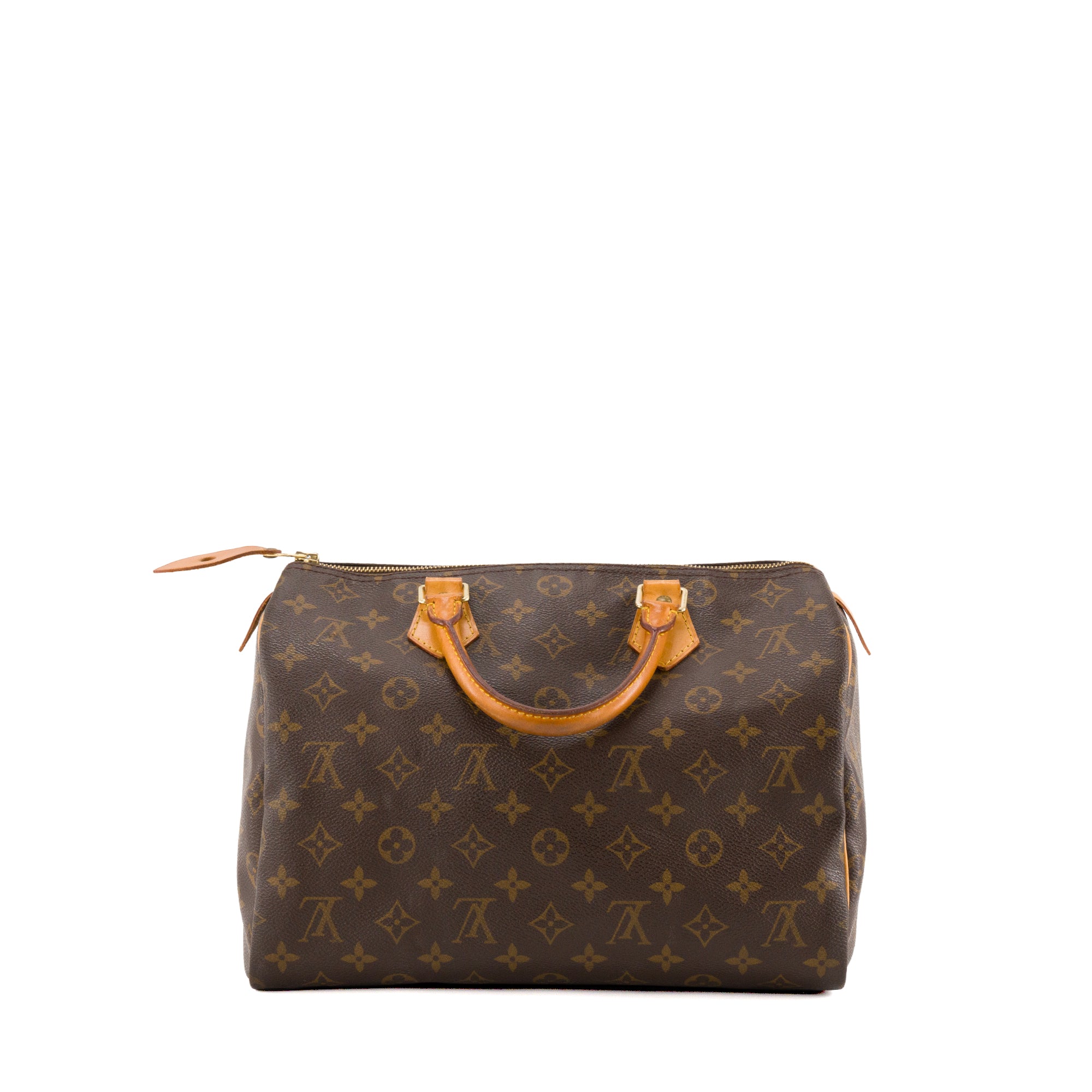 LOUIS VUITTON - Sac à main Speedy 30 Louis Vuitton en toile enduite monogrammée