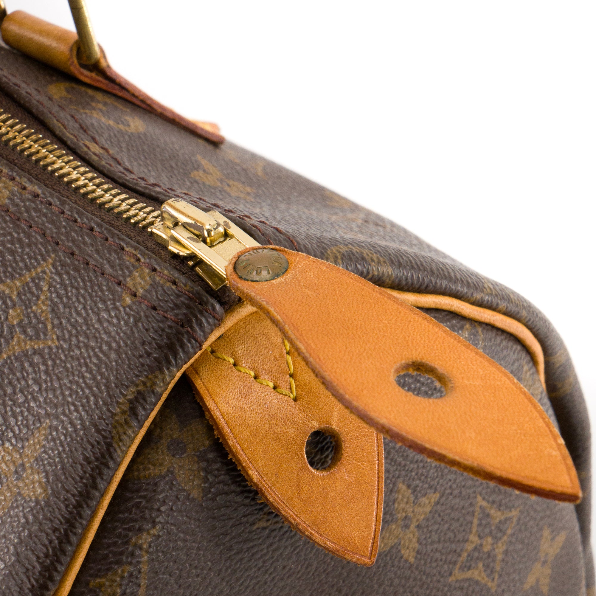LOUIS VUITTON - Sac à main Speedy 30 Louis Vuitton en toile enduite monogrammée