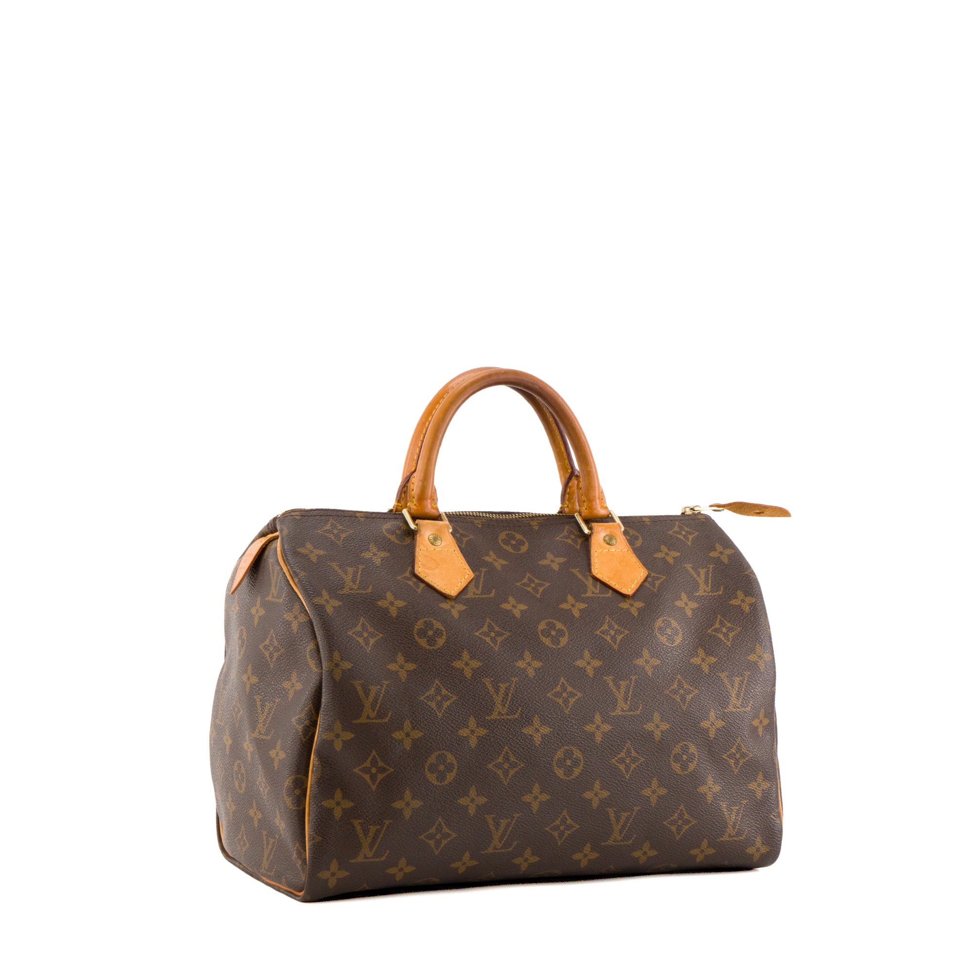 LOUIS VUITTON - Sac à main Speedy 30 Louis Vuitton en toile enduite monogrammée