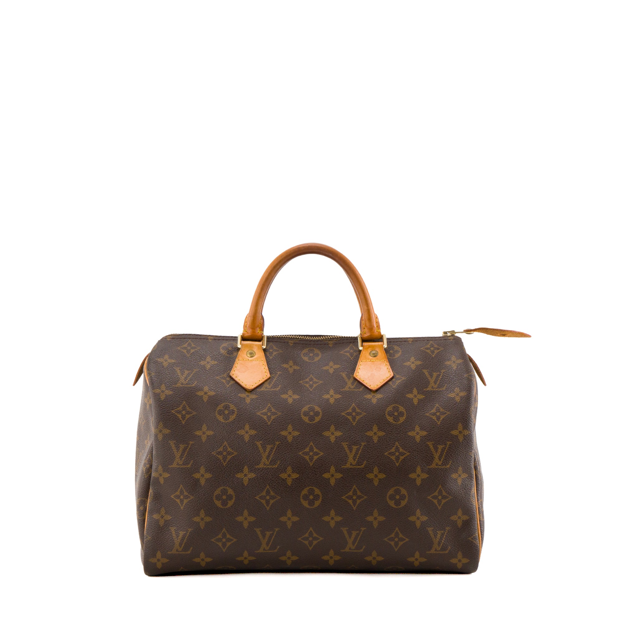 LOUIS VUITTON - Sac à main Speedy 30 Louis Vuitton en toile enduite monogrammée