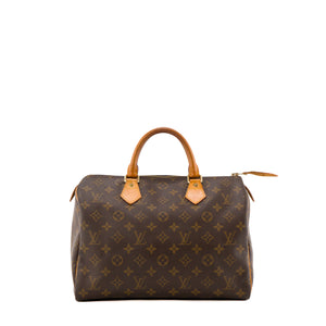 LOUIS VUITTON - Sac à main Speedy 30 Louis Vuitton en toile enduite monogrammée