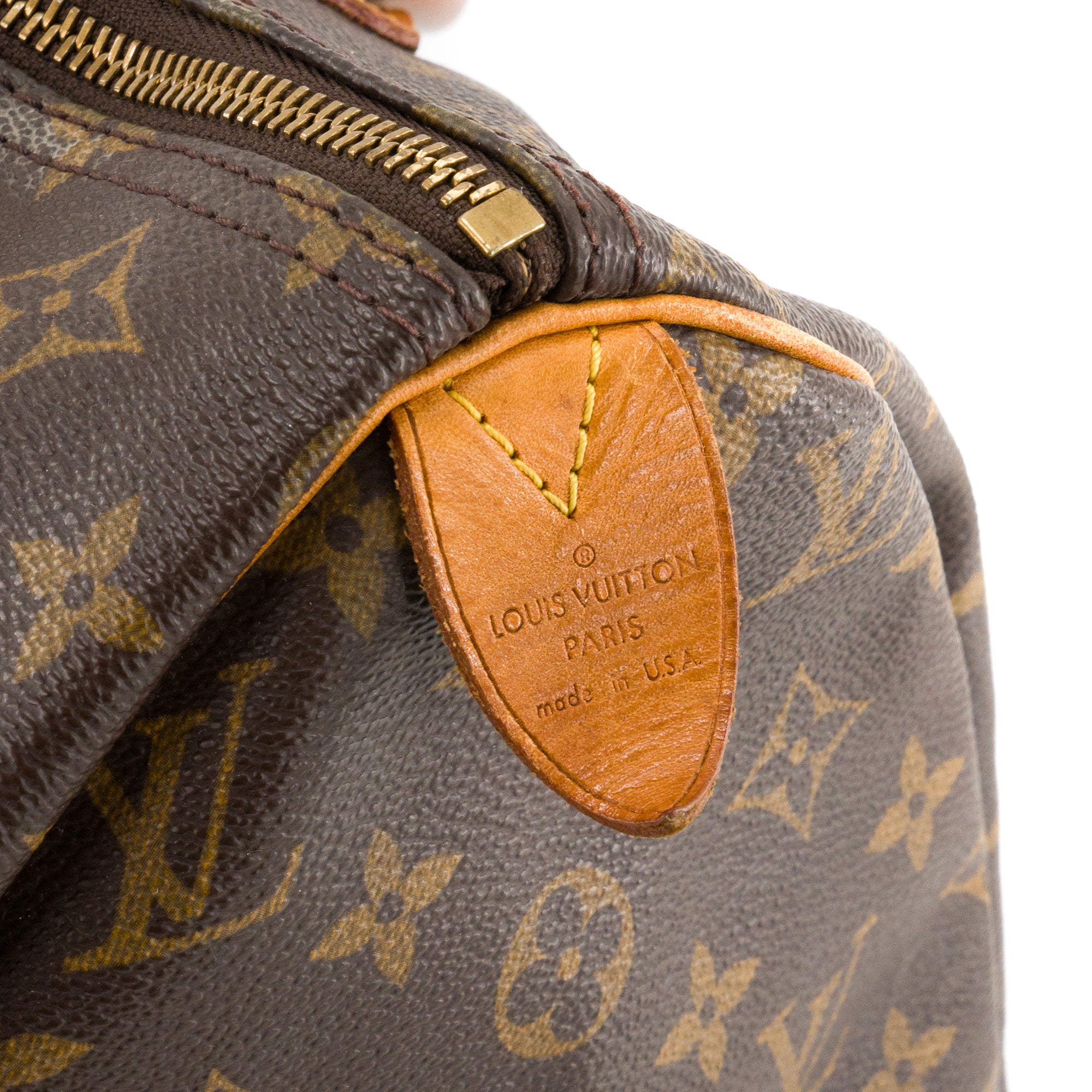 LOUIS VUITTON - Sac à main Speedy 30 Louis Vuitton en toile enduite monogrammée