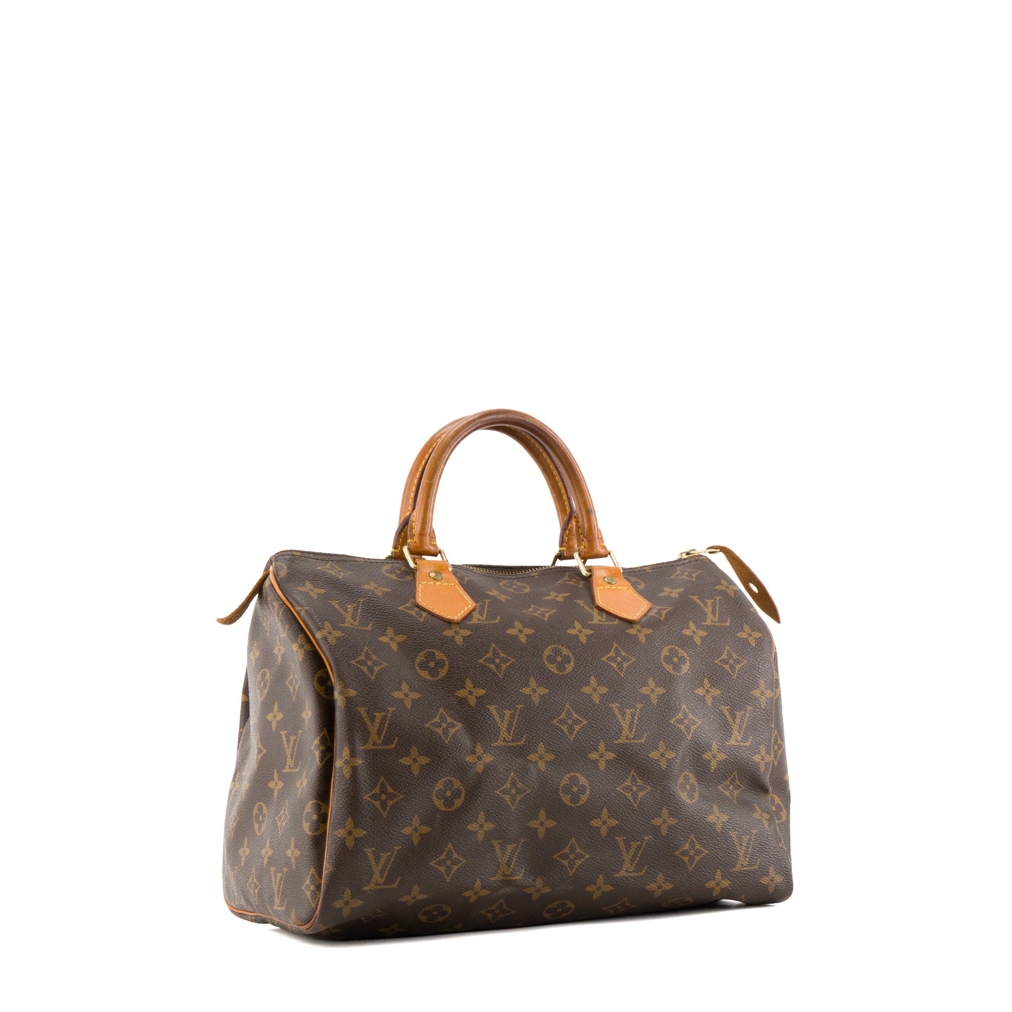 LOUIS VUITTON - Sac à main Speedy 30 Louis Vuitton en toile enduite monogrammée