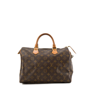 LOUIS VUITTON - Sac à main Speedy 30 Louis Vuitton en toile enduite monogrammée