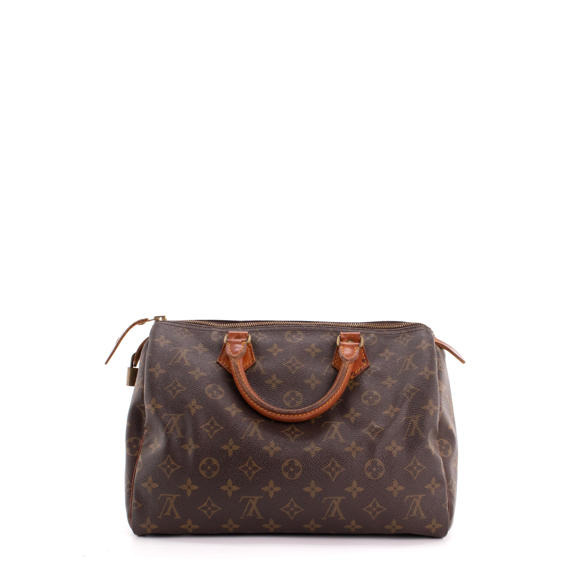 LOUIS VUITTON - Sac à main Speedy 30 Louis Vuitton en toile enduite monogrammée vintage