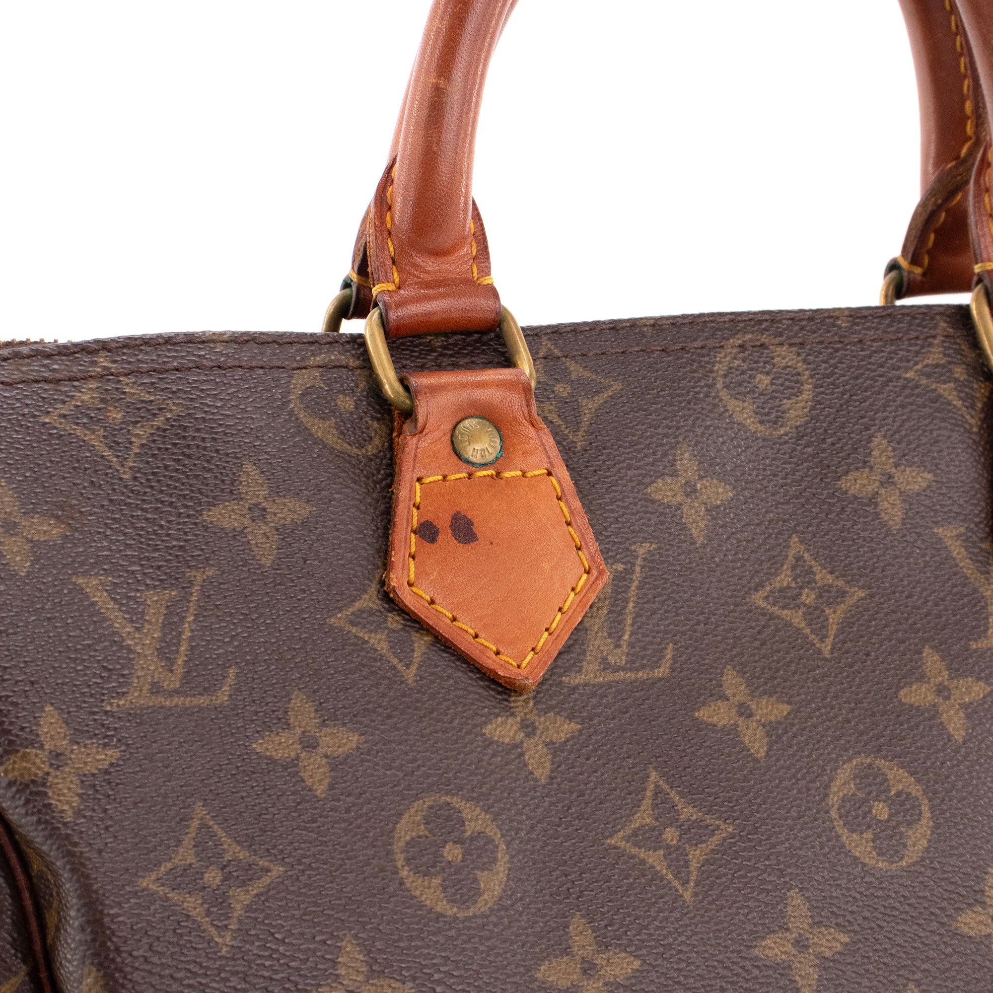 LOUIS VUITTON - Sac à main Speedy 30 Louis Vuitton en toile enduite monogrammée vintage