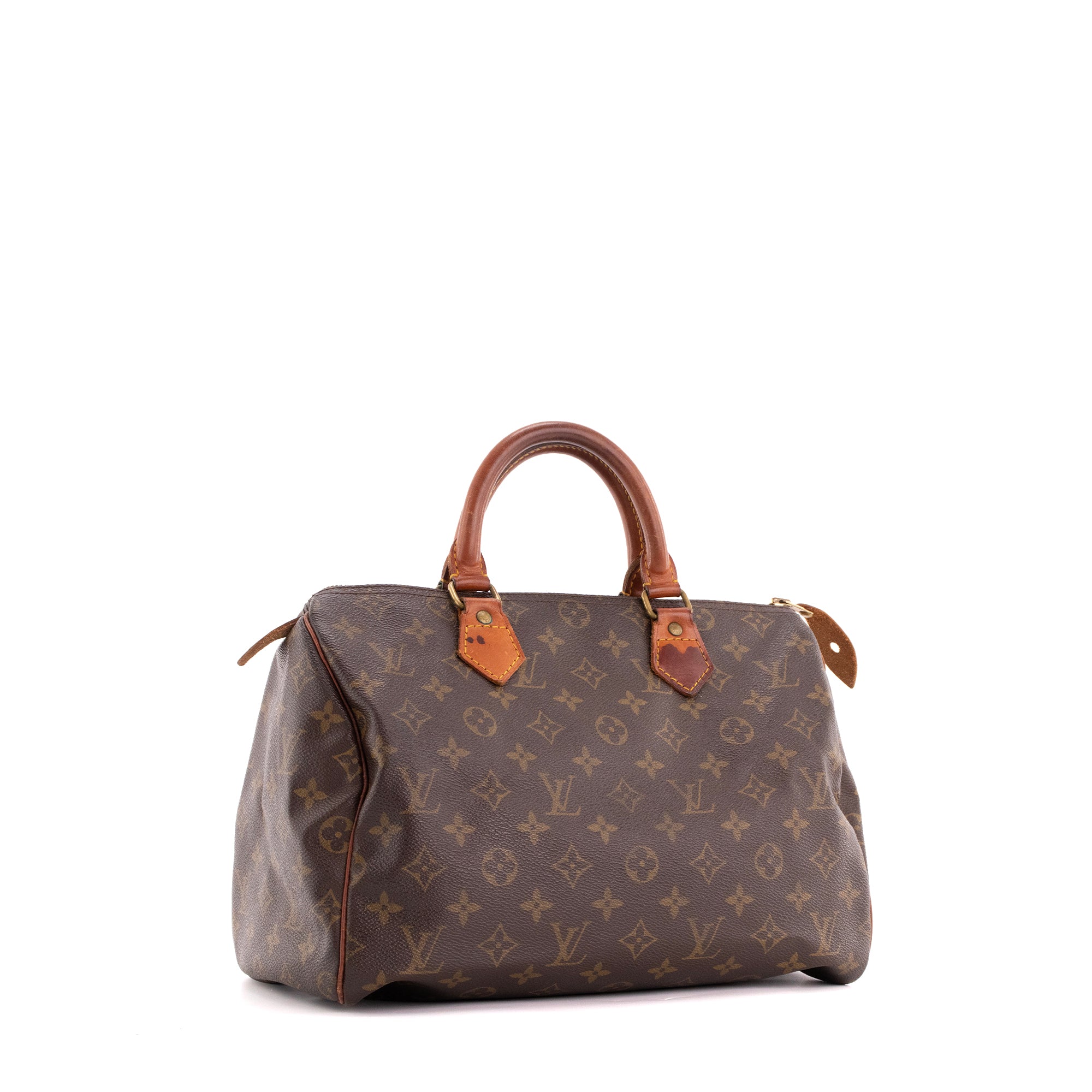 LOUIS VUITTON - Sac à main Speedy 30 Louis Vuitton en toile enduite monogrammée vintage