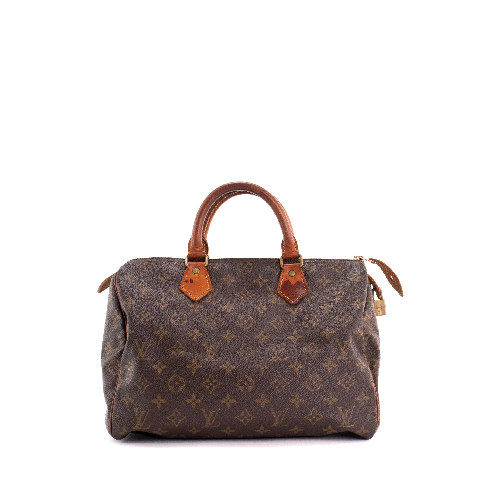LOUIS VUITTON - Sac à main Speedy 30 Louis Vuitton en toile enduite monogrammée vintage