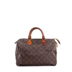 LOUIS VUITTON - Sac à main Speedy 30 Louis Vuitton en toile enduite monogrammée vintage