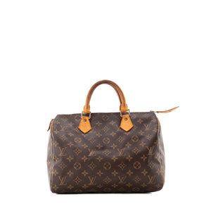 LOUIS VUITTON - Sac à main Speedy 30 Louis Vuitton en toile enduite monogrammée