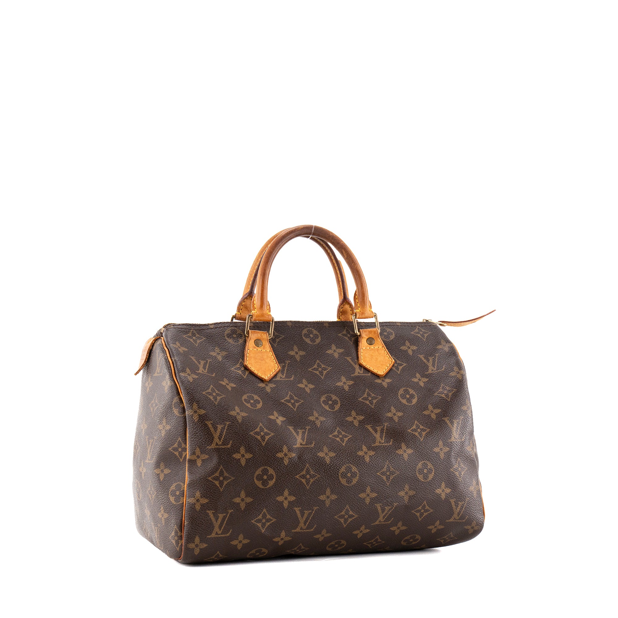 LOUIS VUITTON - Sac à main Speedy 30 Louis Vuitton en toile enduite monogrammée
