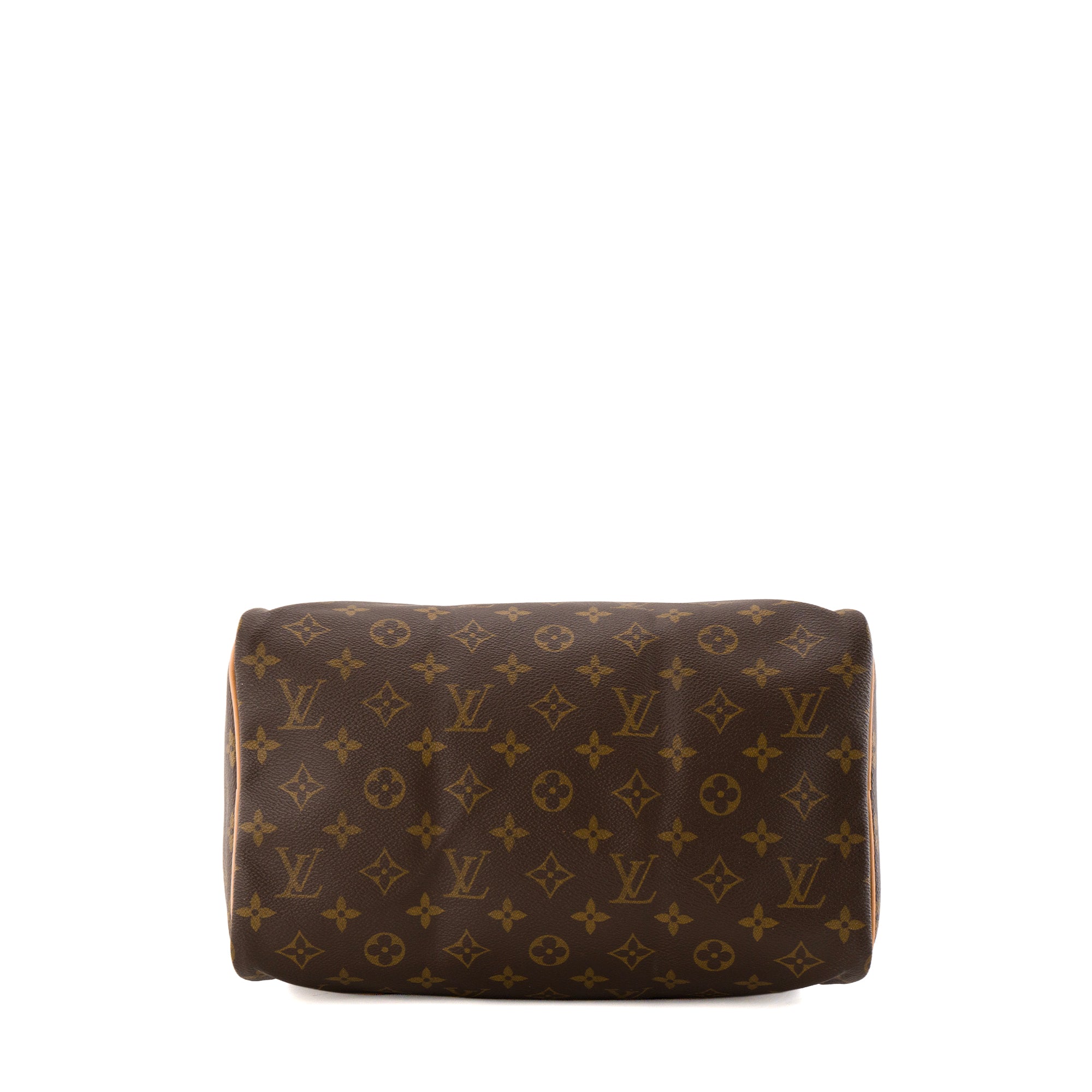 LOUIS VUITTON - Sac à main Speedy 30 Louis Vuitton en toile enduite monogrammée et cuir marron