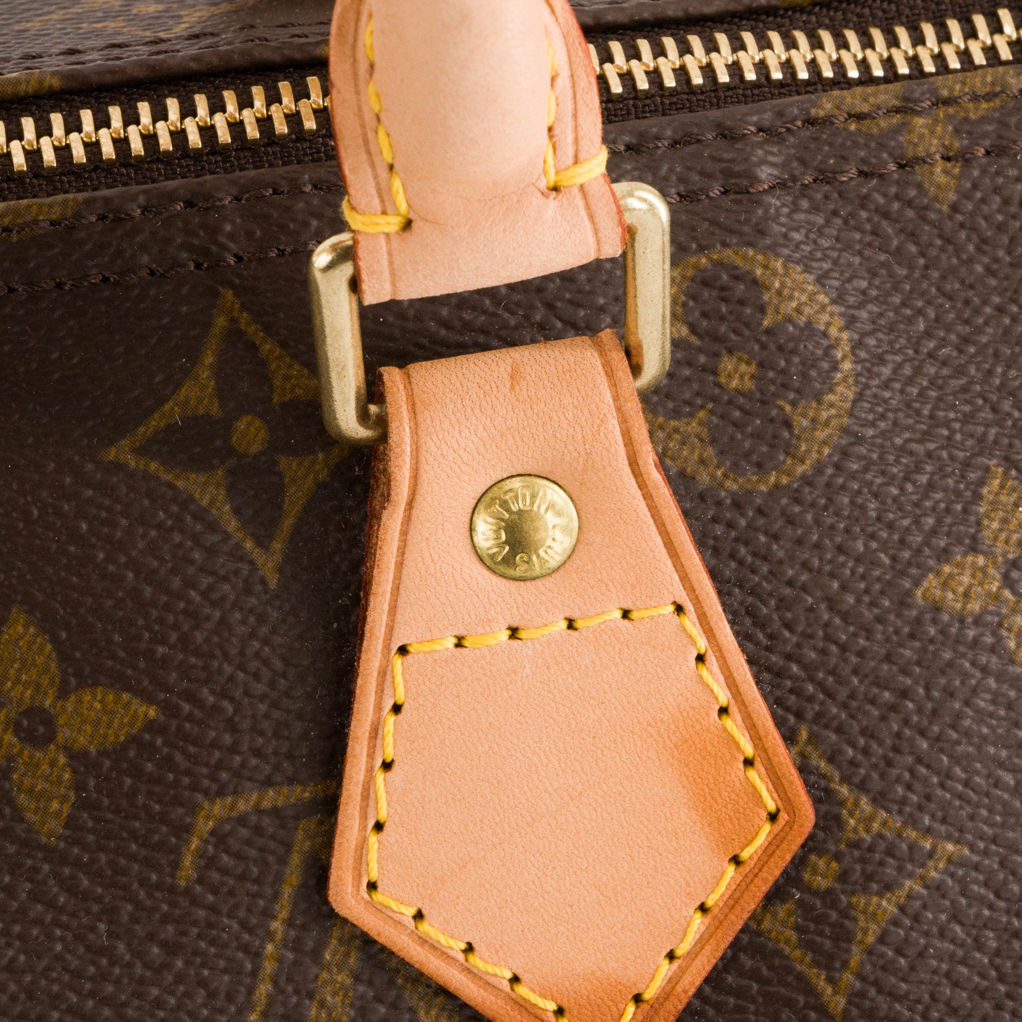 LOUIS VUITTON - Sac à main Speedy 30 Louis Vuitton en toile enduite monogrammée et cuir marron