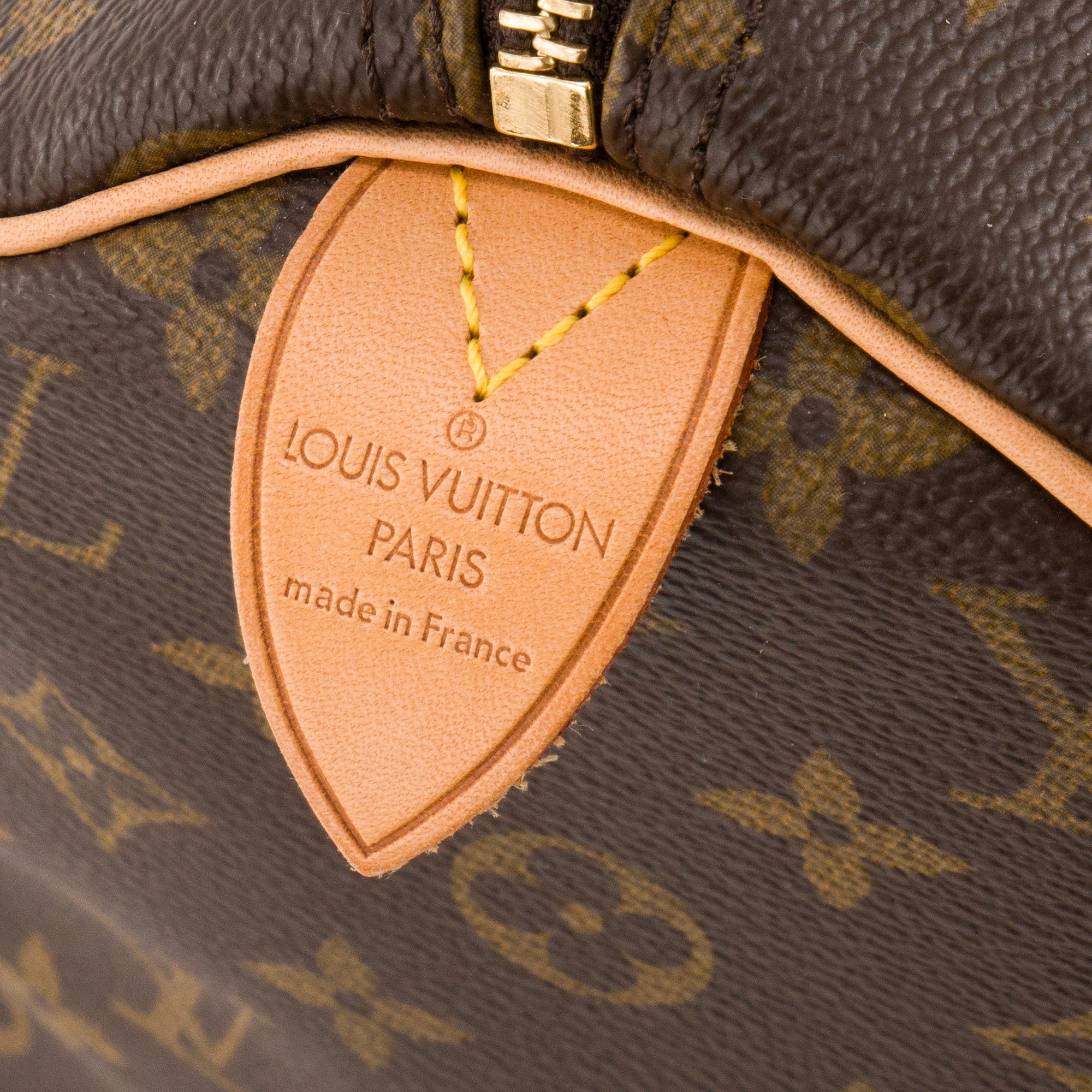 LOUIS VUITTON - Sac à main Speedy 30 Louis Vuitton en toile enduite monogrammée et cuir marron