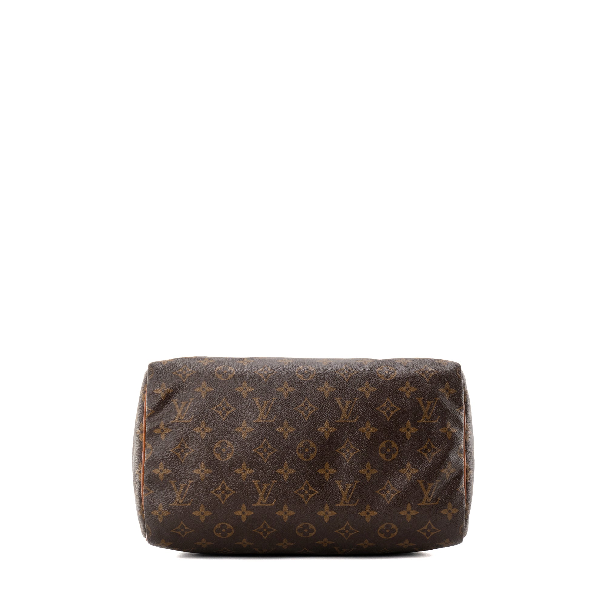 LOUIS VUITTON - Sac à main Speedy 30 Louis Vuitton en toile enduite monogrammée marron vintage