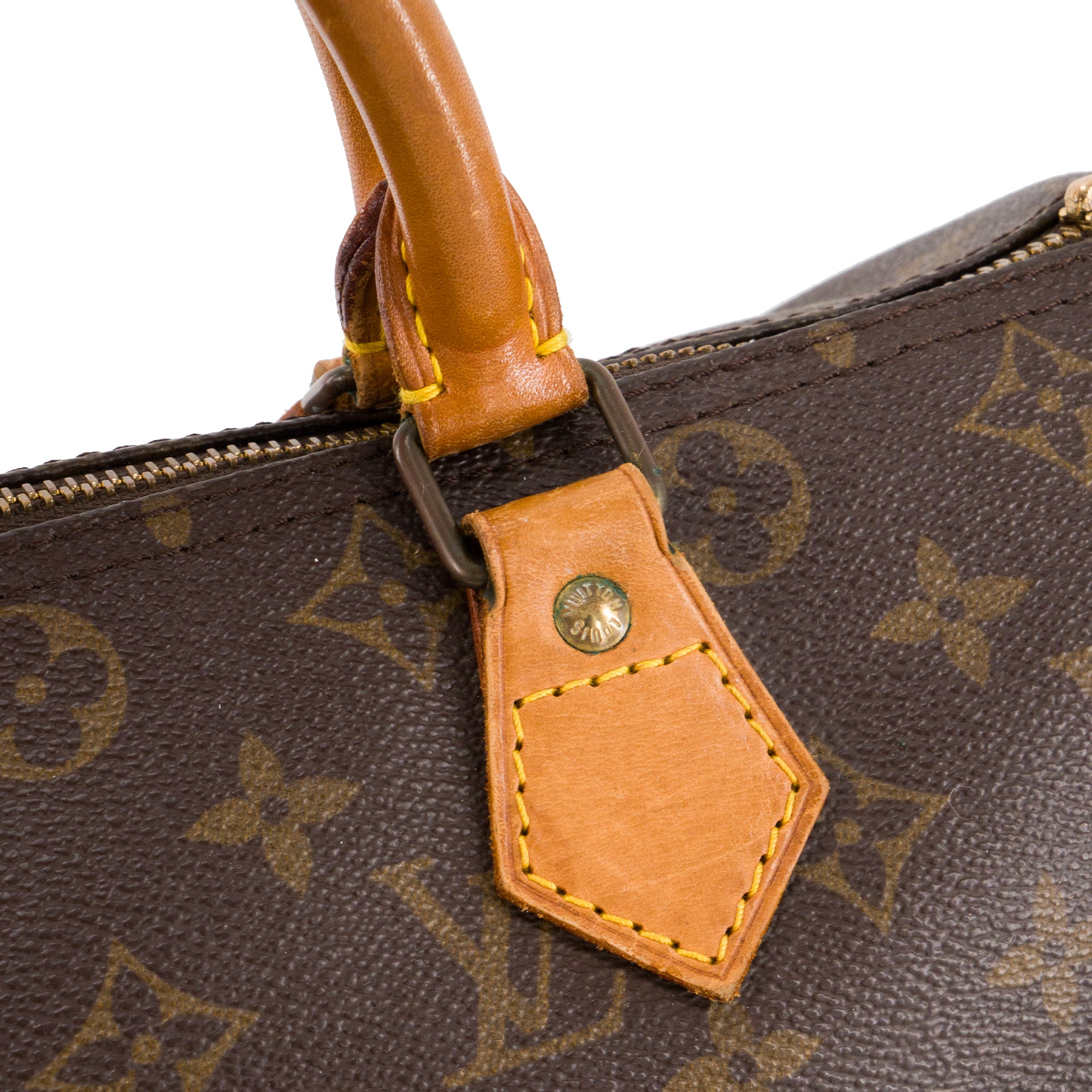 LOUIS VUITTON - Sac à main Speedy 30 Louis Vuitton en toile enduite monogrammée