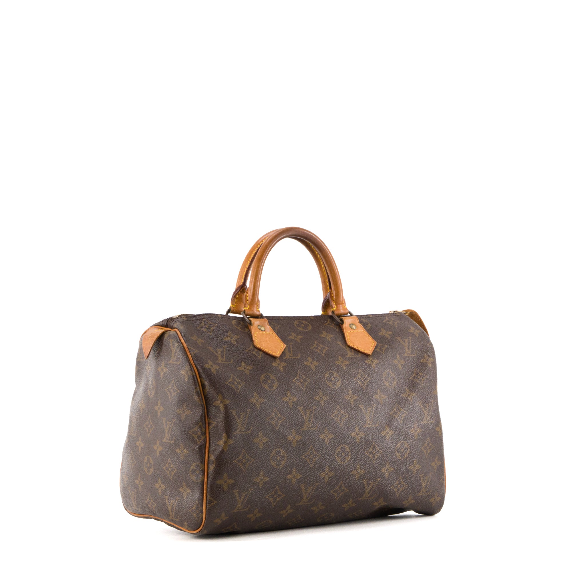LOUIS VUITTON - Sac à main Speedy 30 Louis Vuitton en toile enduite monogrammée