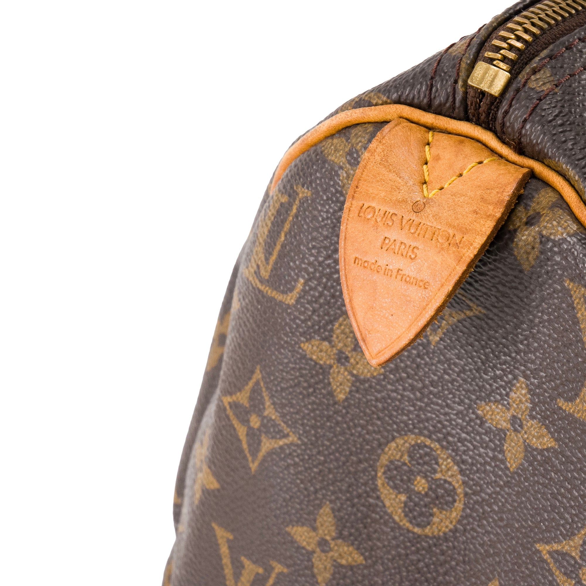 LOUIS VUITTON - Sac à main Speedy 30 Louis Vuitton en toile enduite monogrammée vintage