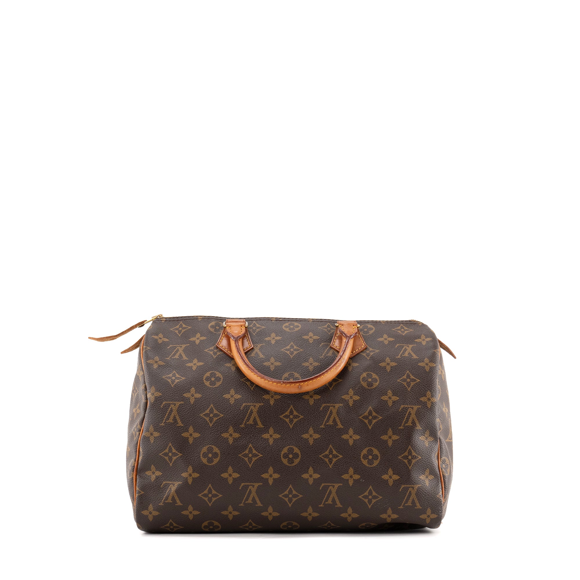 LOUIS VUITTON - Sac à main Speedy 30 Louis Vuitton en toile enduite monogrammée vintage