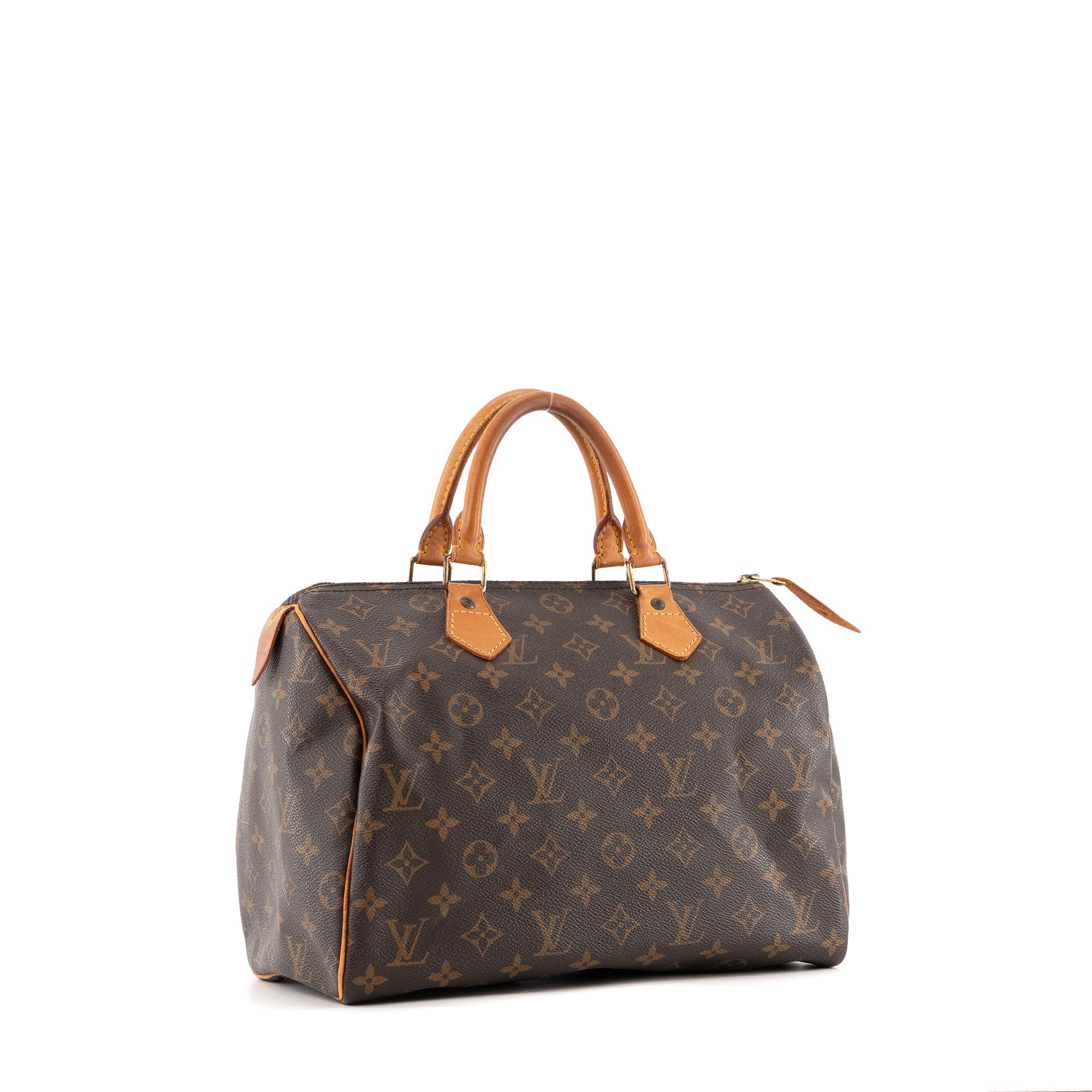 LOUIS VUITTON - Sac à main Speedy 30 Louis Vuitton en toile enduite monogrammée vintage