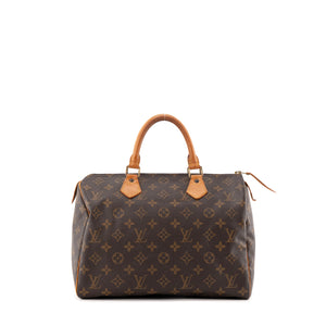 LOUIS VUITTON - Sac à main Speedy 30 Louis Vuitton en toile enduite monogrammée vintage