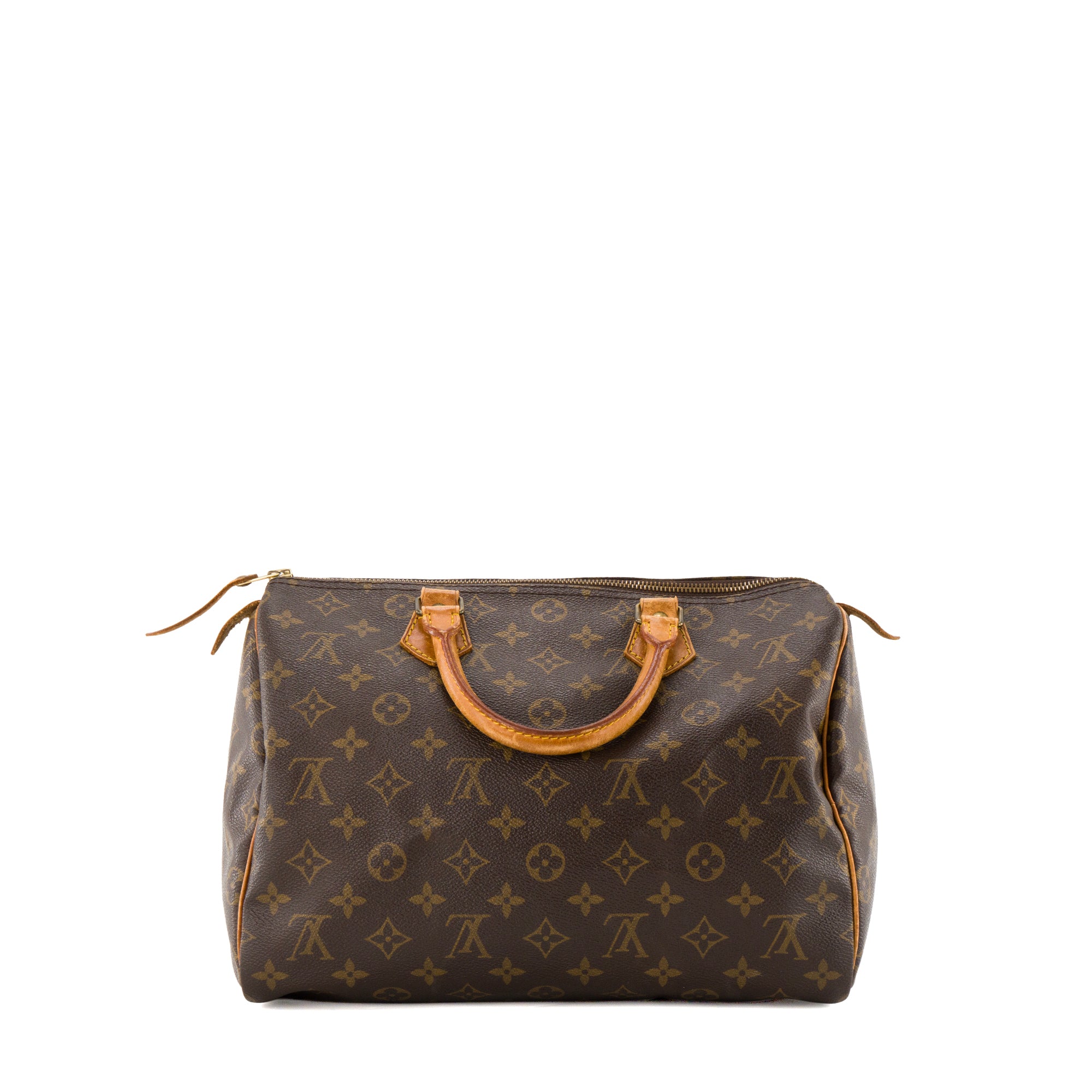LOUIS VUITTON - Sac à main Speedy 30 Louis Vuitton en toile enduite monogrammée vintage