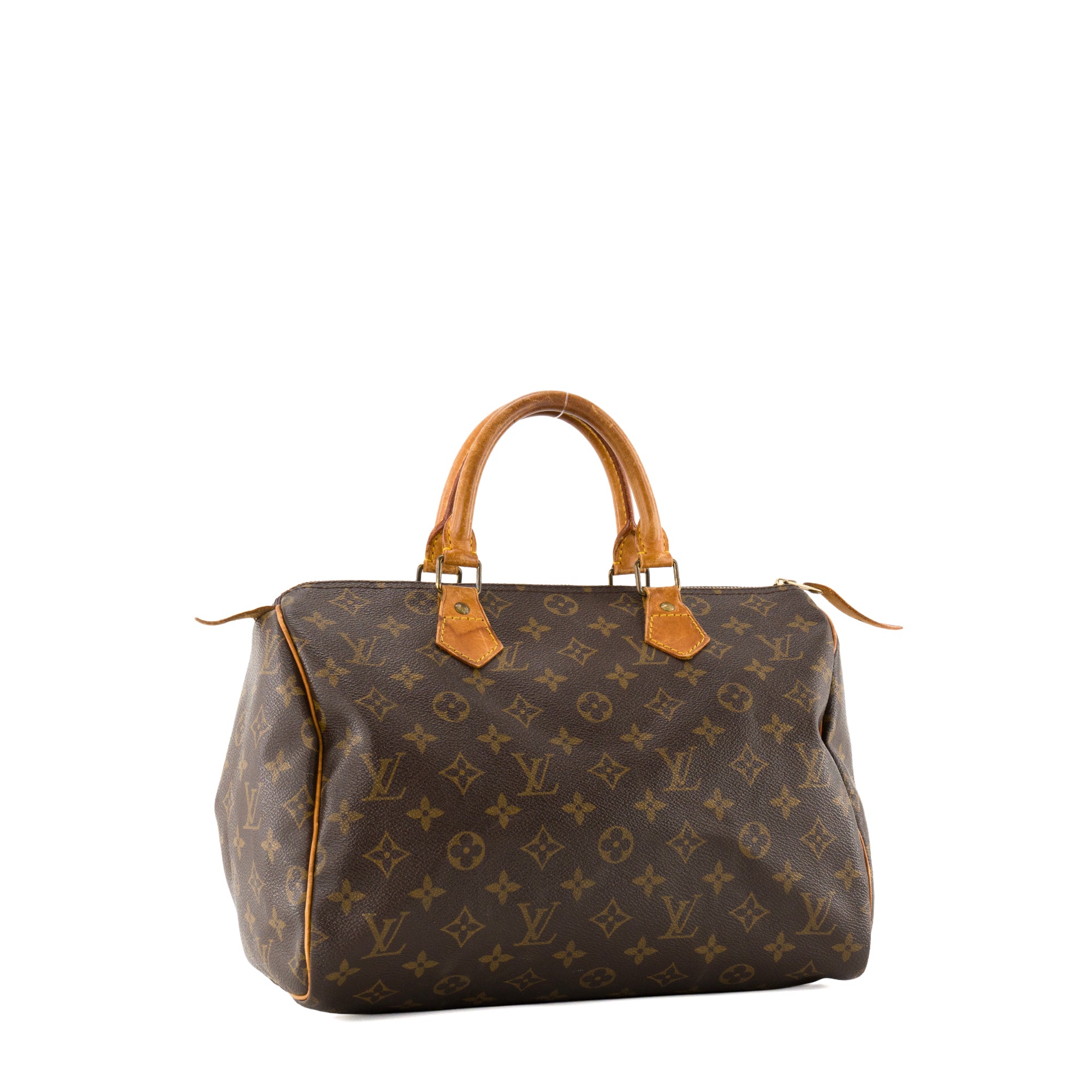 LOUIS VUITTON - Sac à main Speedy 30 Louis Vuitton en toile enduite monogrammée vintage