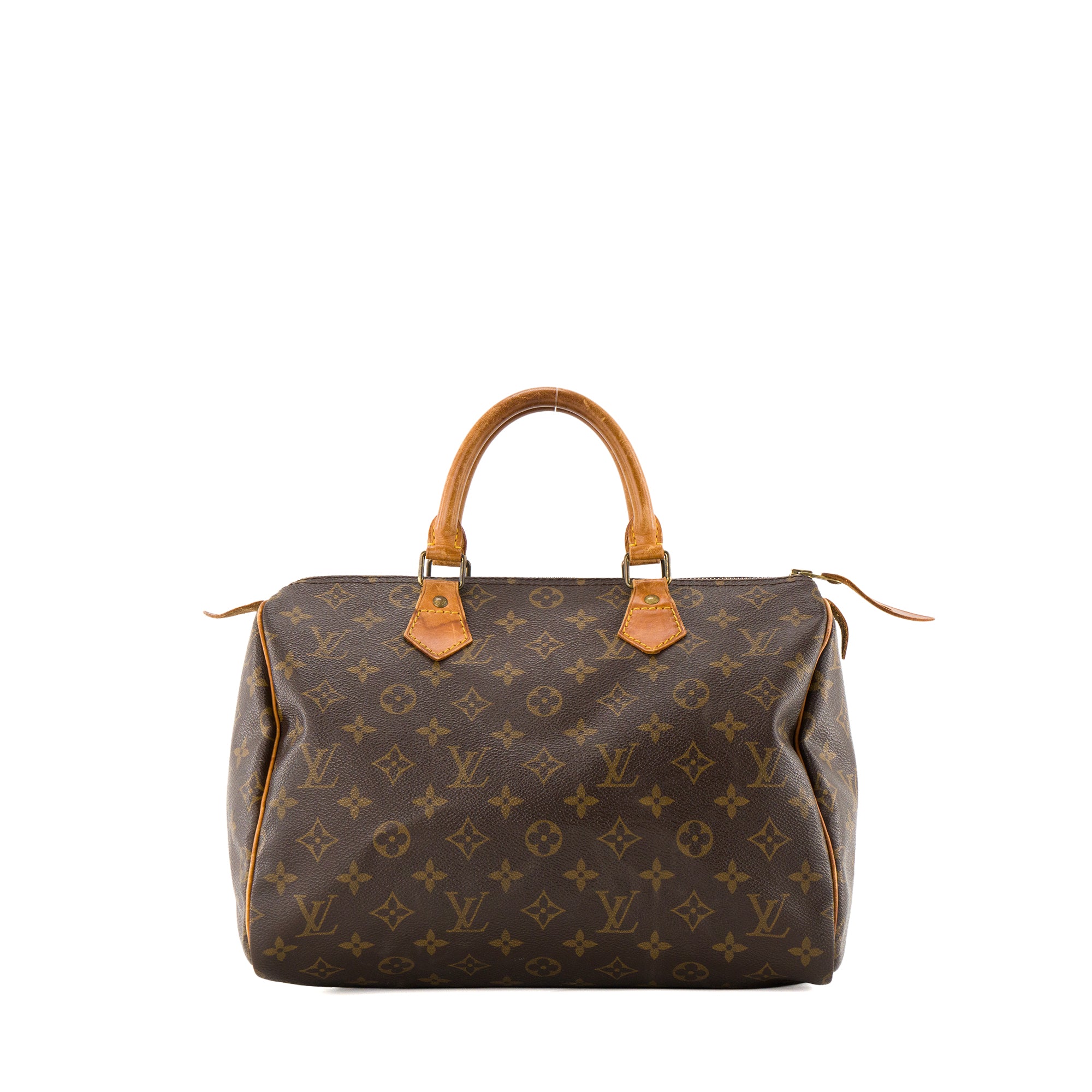 LOUIS VUITTON - Sac à main Speedy 30 Louis Vuitton en toile enduite monogrammée vintage
