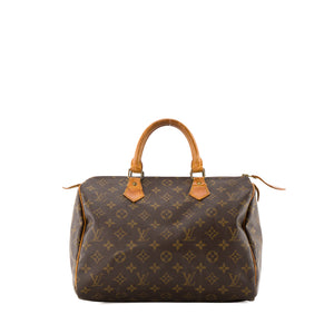 LOUIS VUITTON - Sac à main Speedy 30 Louis Vuitton en toile enduite monogrammée vintage