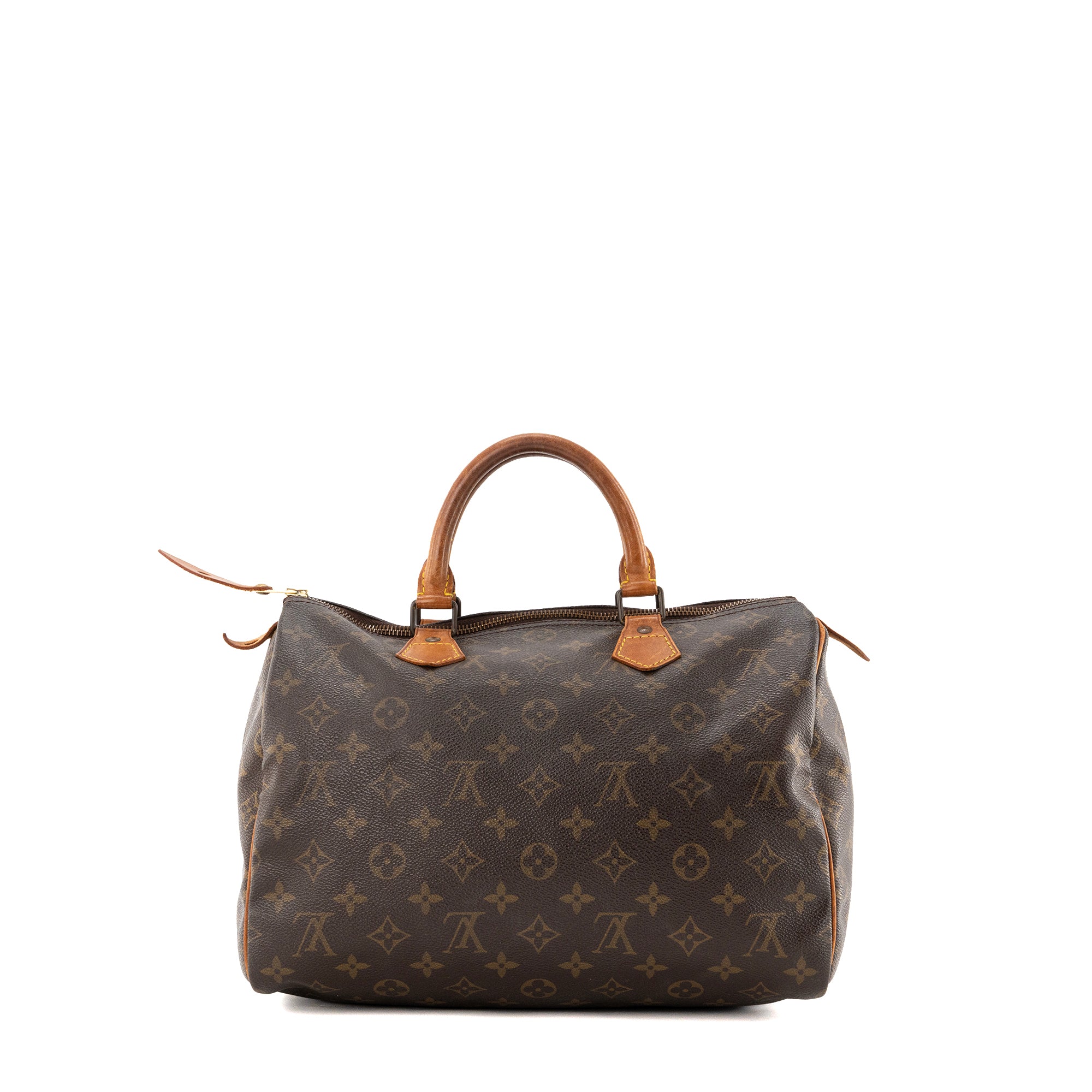 LOUIS VUITTON - Sac à main Speedy 30 Louis Vuitton en toile enduite monogrammée vintage
