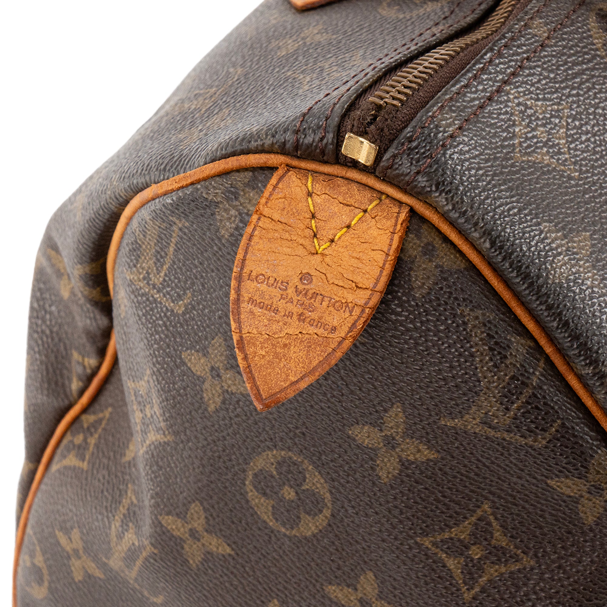 LOUIS VUITTON - Sac à main Speedy 30 Louis Vuitton en toile enduite monogrammée vintage