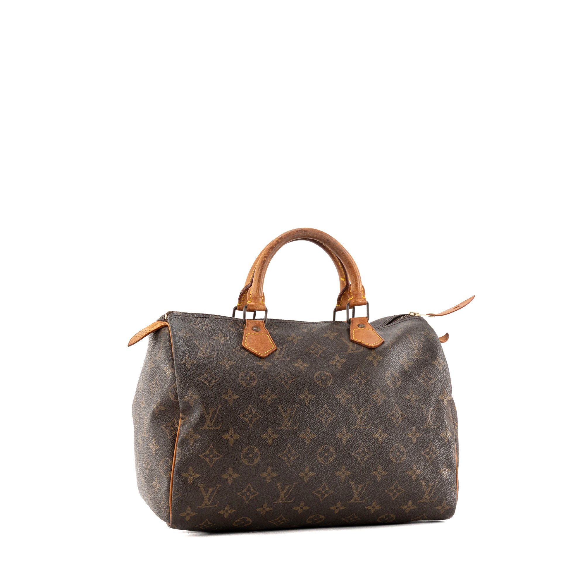 LOUIS VUITTON - Sac à main Speedy 30 Louis Vuitton en toile enduite monogrammée vintage