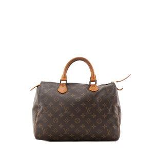 LOUIS VUITTON - Sac à main Speedy 30 Louis Vuitton en toile enduite monogrammée vintage