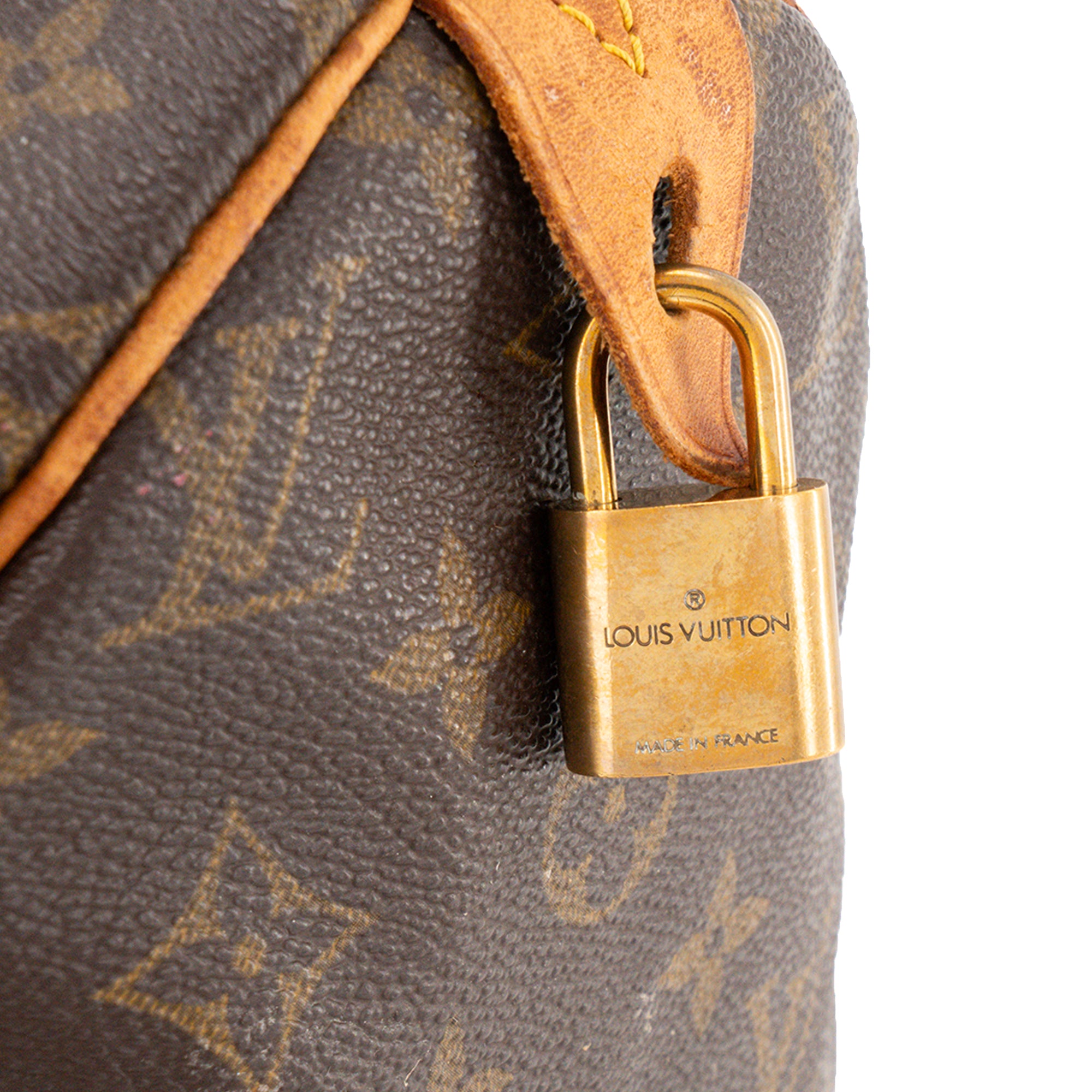 LOUIS VUITTON - Sac à main Speedy 30 Louis Vuitton en toile enduite monogrammée vintage