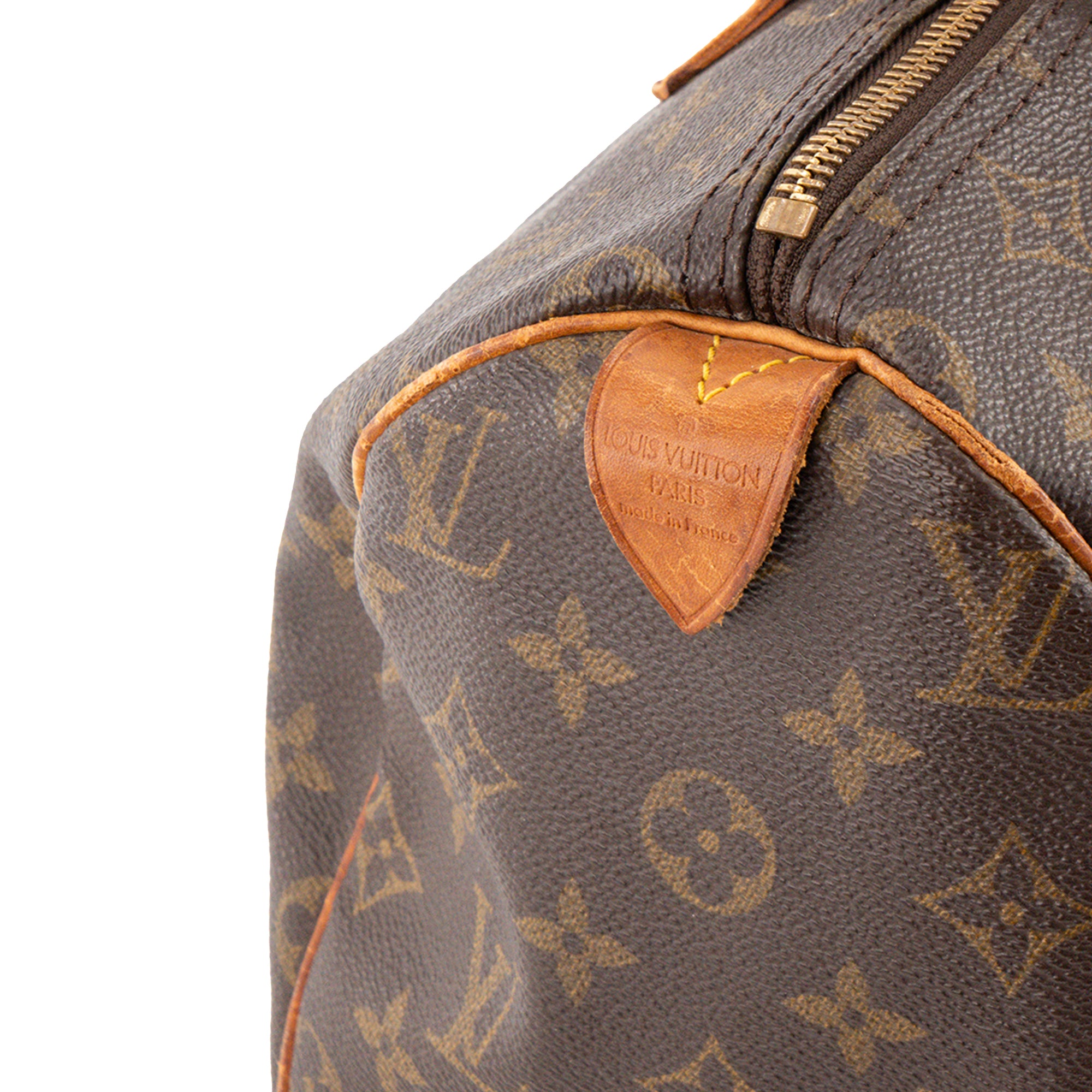 LOUIS VUITTON - Sac à main Speedy 30 Louis Vuitton en toile enduite monogrammée vintage
