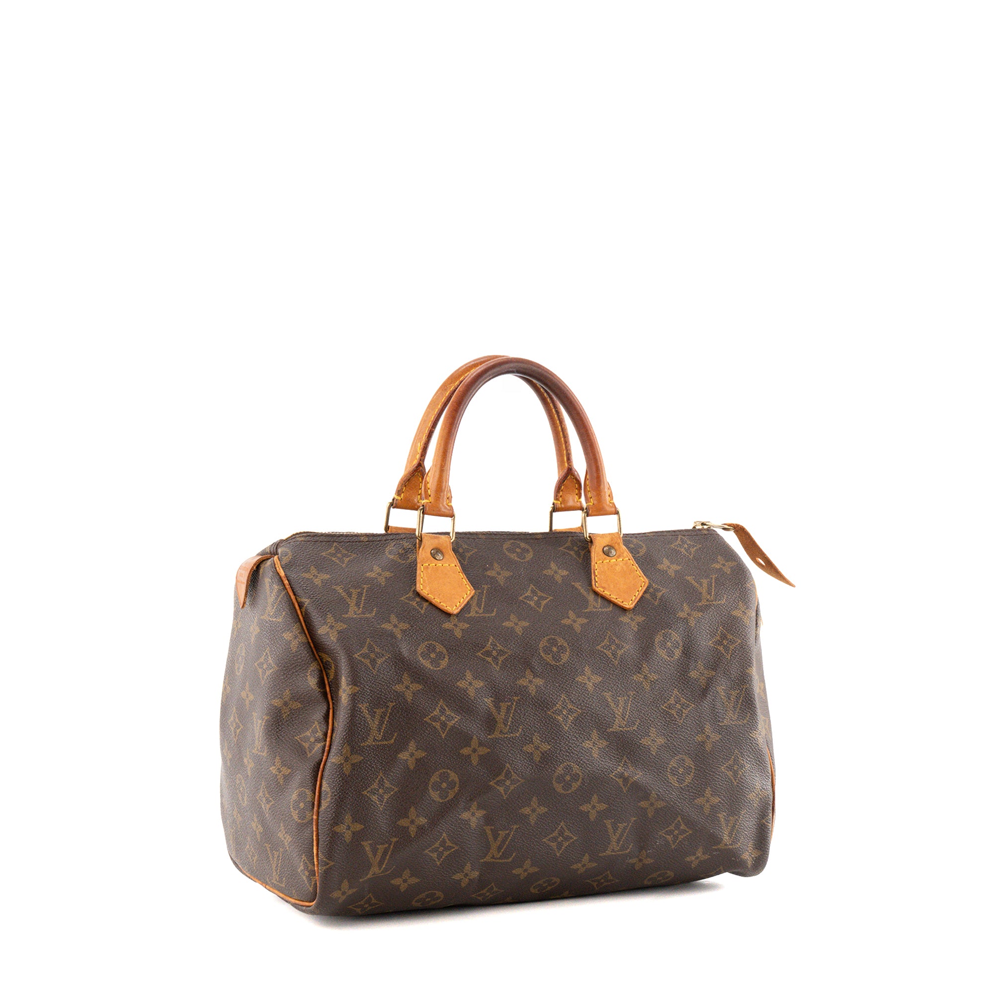LOUIS VUITTON - Sac à main Speedy 30 Louis Vuitton en toile enduite monogrammée vintage