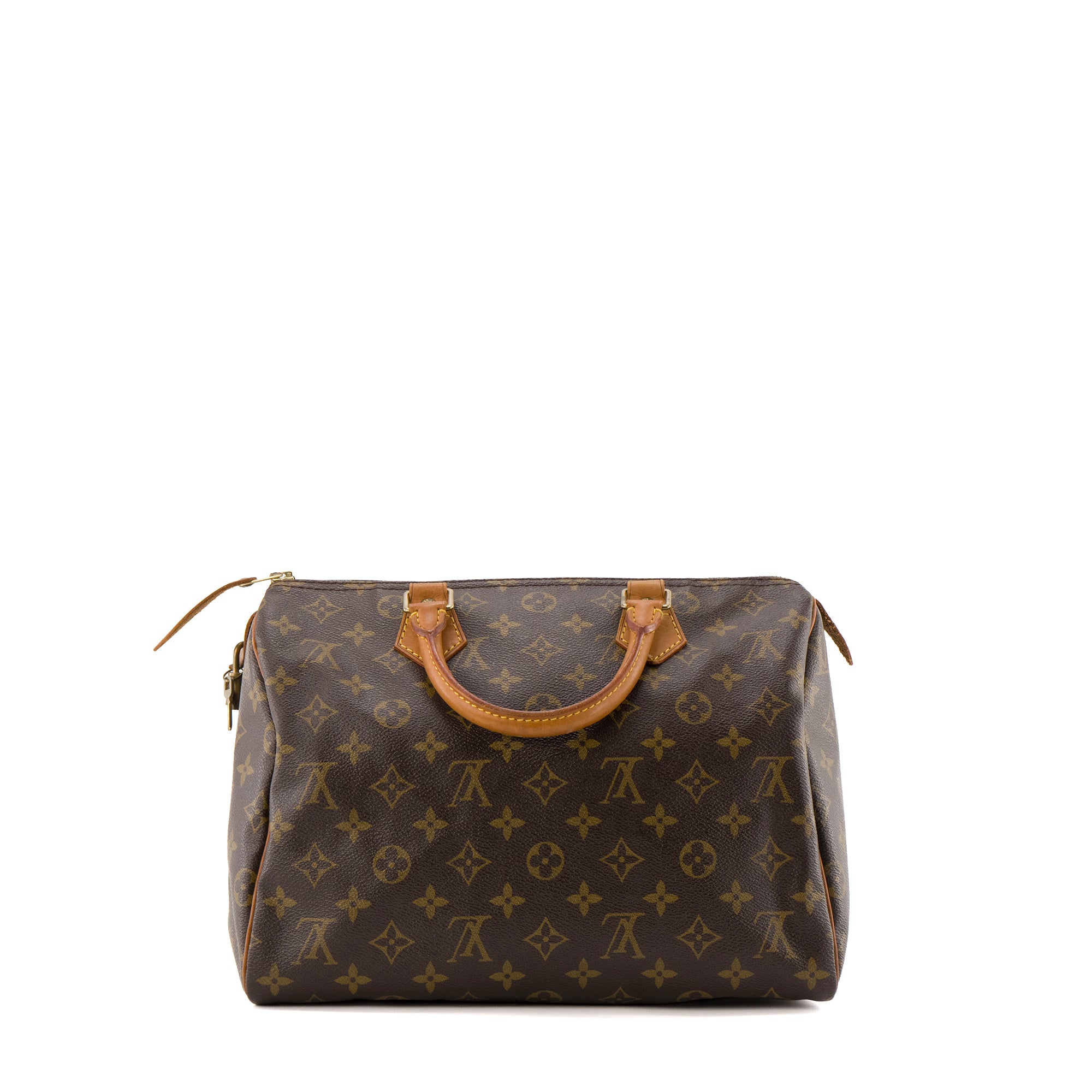 LOUIS VUITTON - Sac à main Speedy 30 Louis Vuitton en toile enduite monogrammée vintage