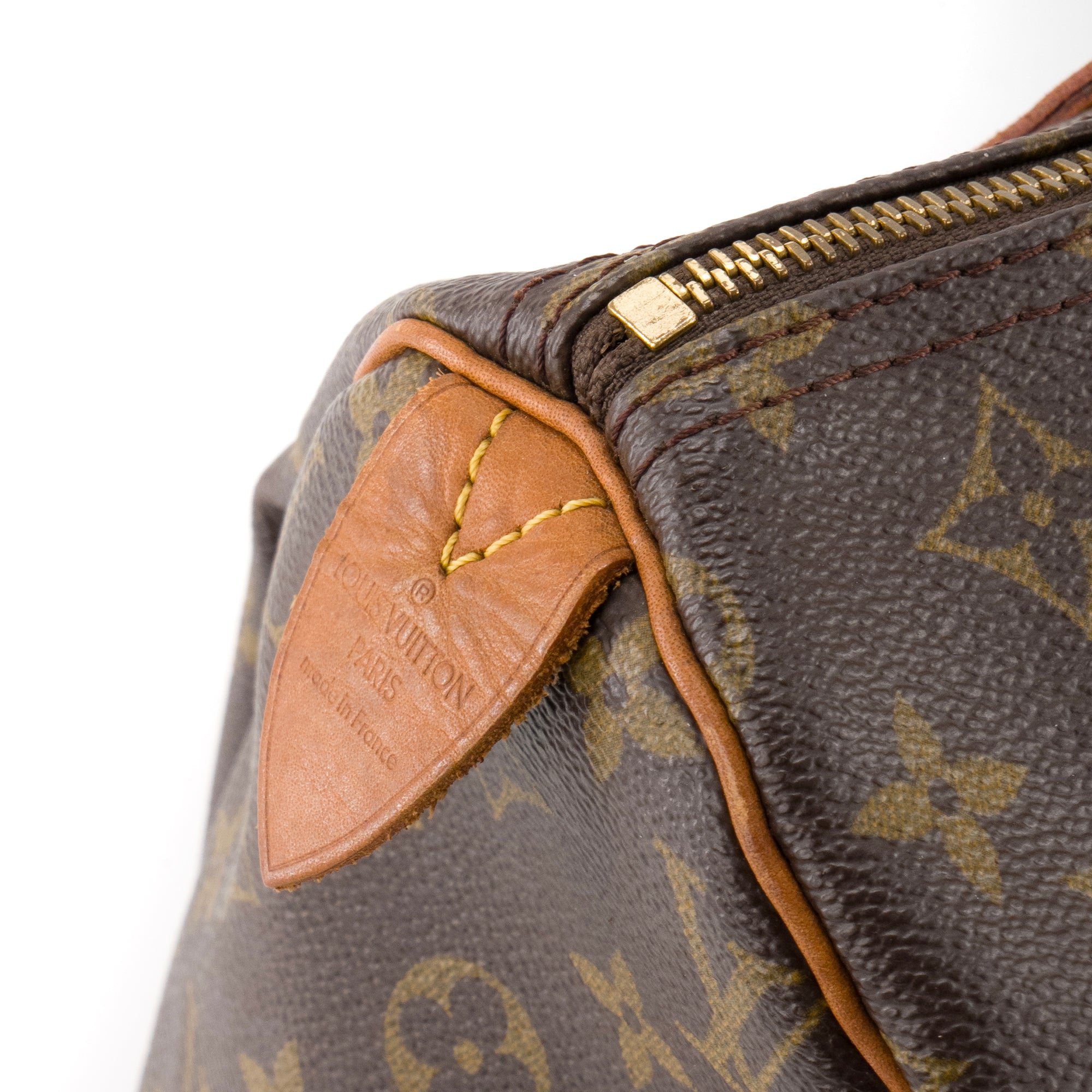 LOUIS VUITTON - Sac à main Speedy 30 Louis Vuitton en toile enduite monogrammée vintage