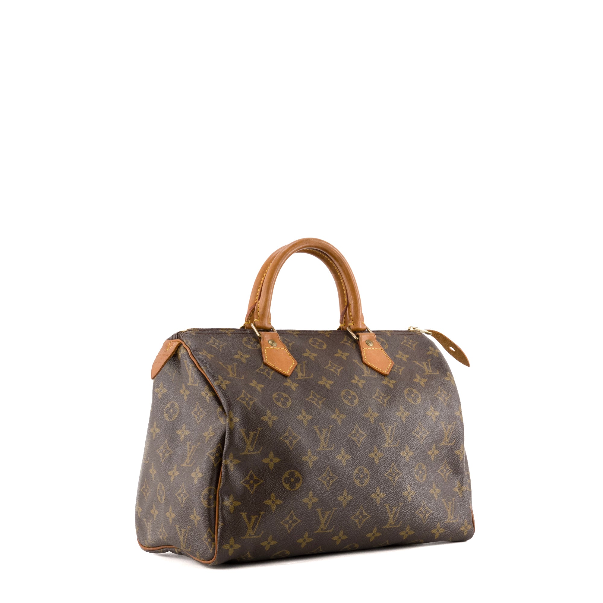 LOUIS VUITTON - Sac à main Speedy 30 Louis Vuitton en toile enduite monogrammée vintage