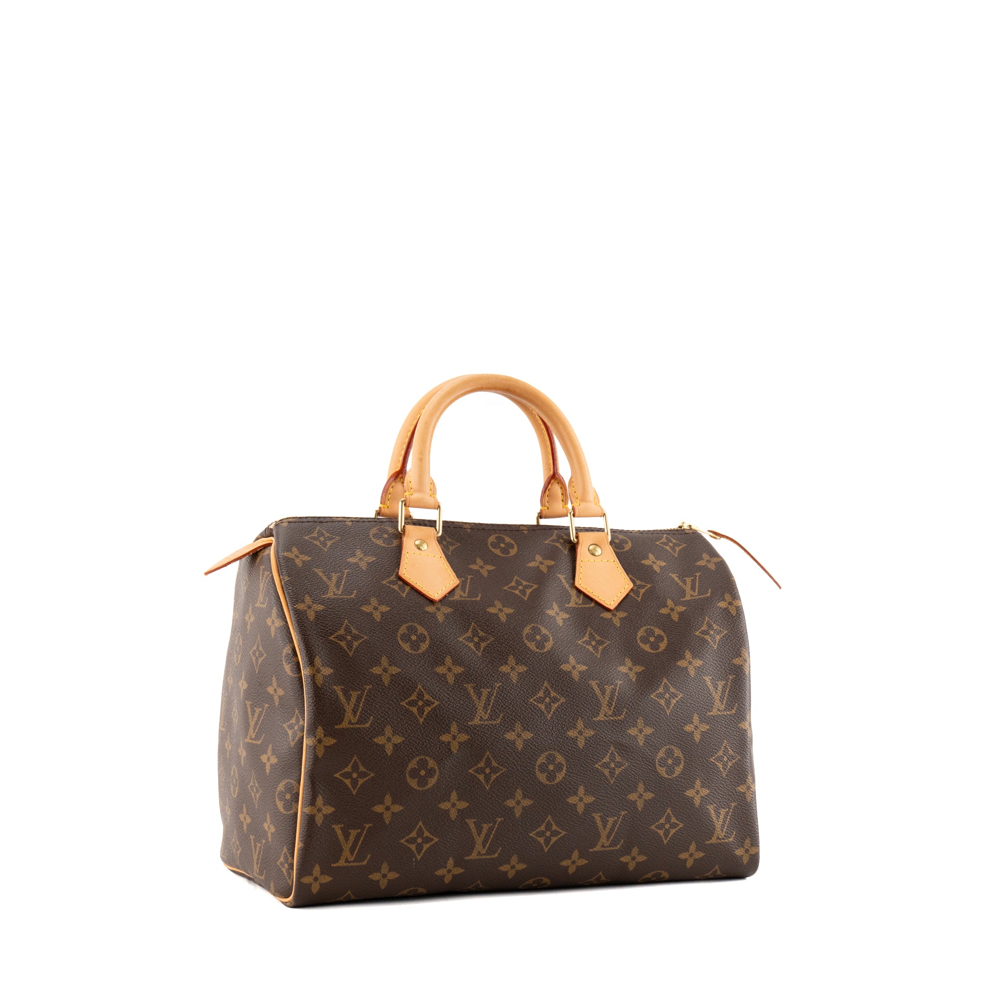 LOUIS VUITTON - Sac à main Speedy 30 Louis Vuitton en toile enduite monogrammée