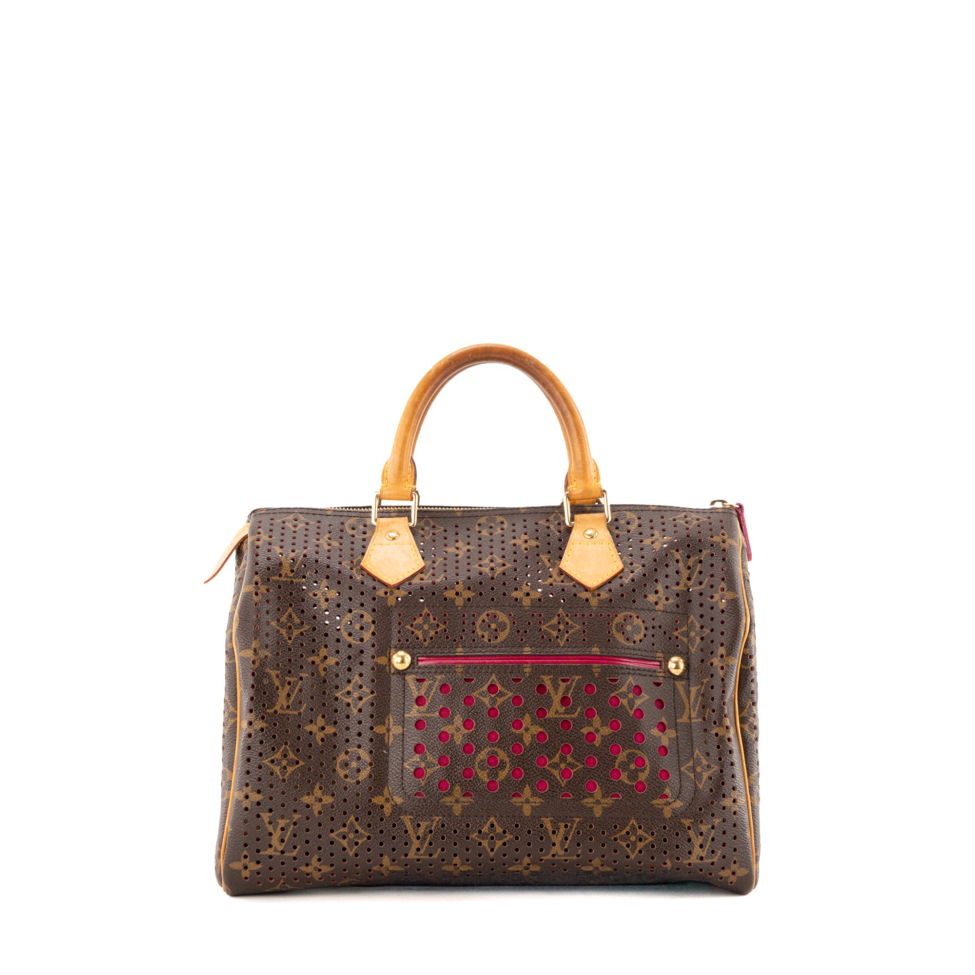 LOUIS VUITTON - Sac à main Speedy 30 Louis Vuitton en toile enduite perforée édition limitée