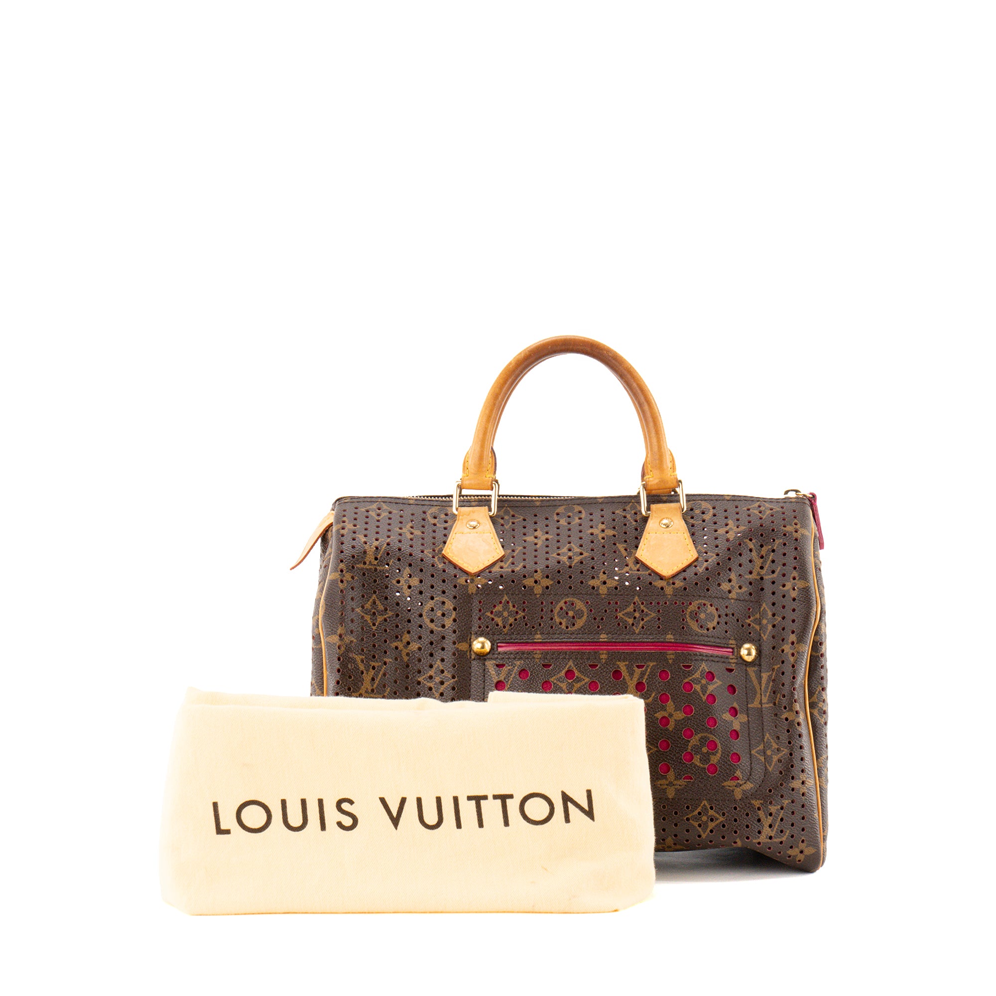 LOUIS VUITTON - Sac à main Speedy 30 Louis Vuitton en toile enduite perforée édition limitée