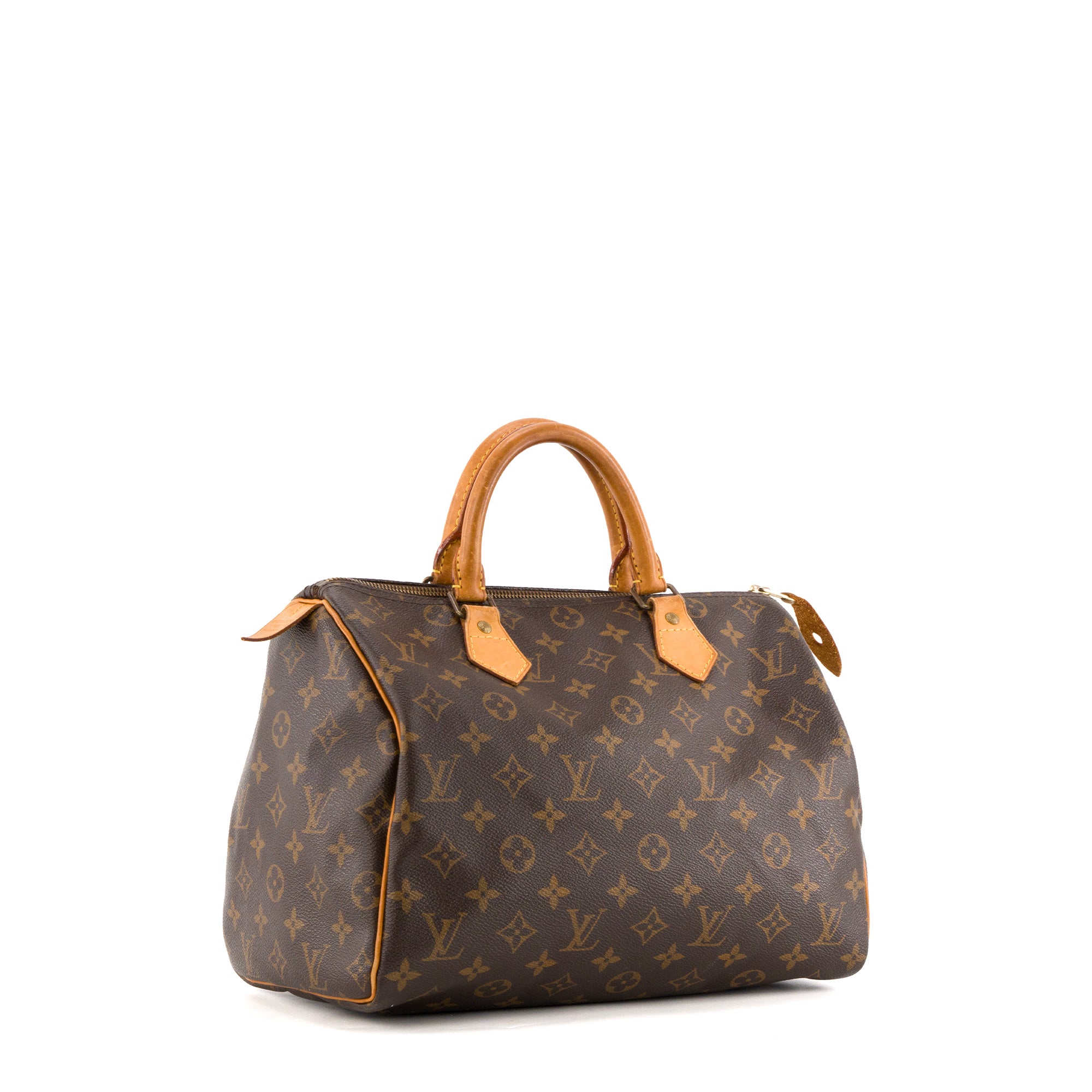 LOUIS VUITTON - Sac à main Speedy 30 Louis Vuitton en toile monogrammée marron