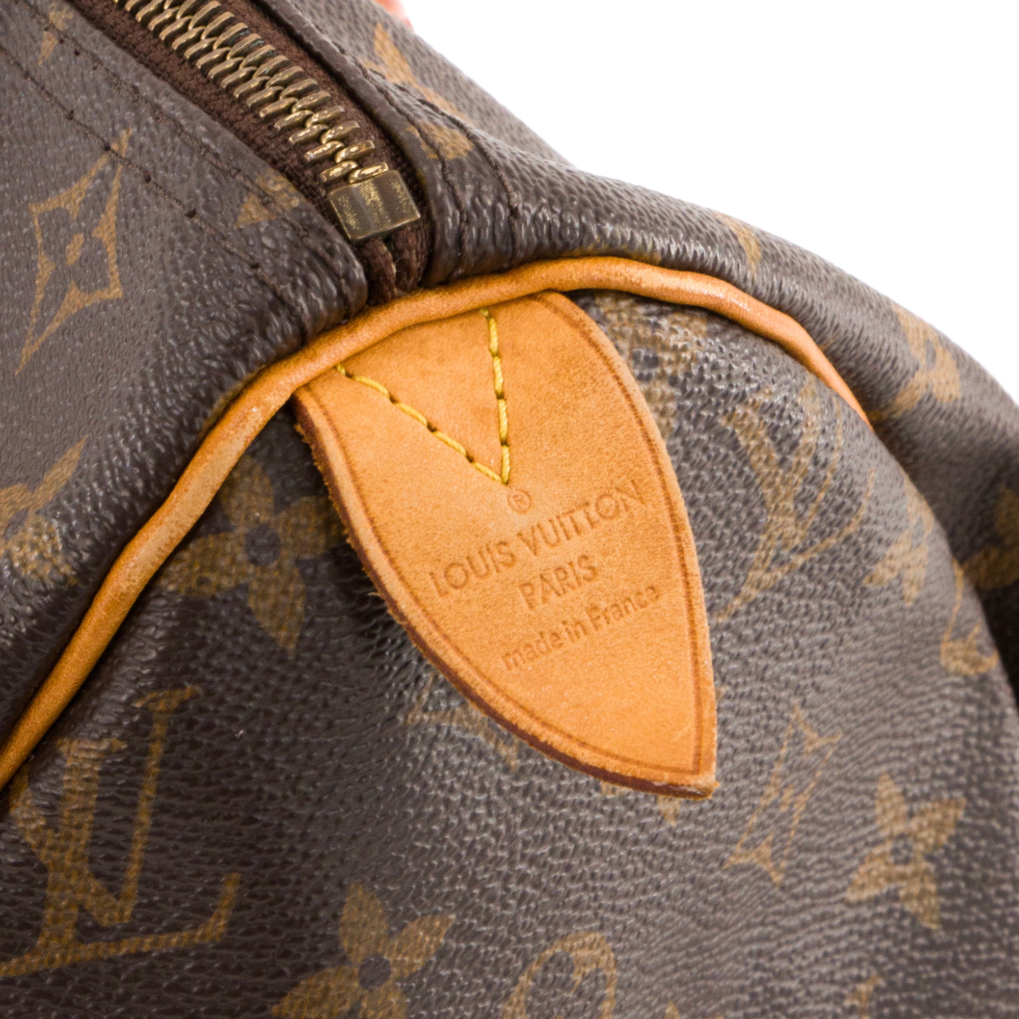 LOUIS VUITTON - Sac à main Speedy 30 Louis Vuitton en toile monogrammée marron
