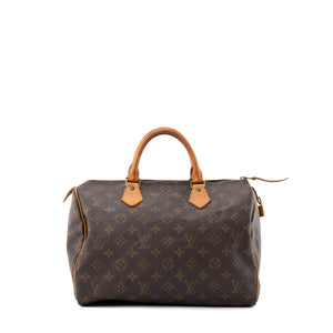 LOUIS VUITTON - Sac à main Speedy 30 Louis Vuitton en toile monogrammée vintage