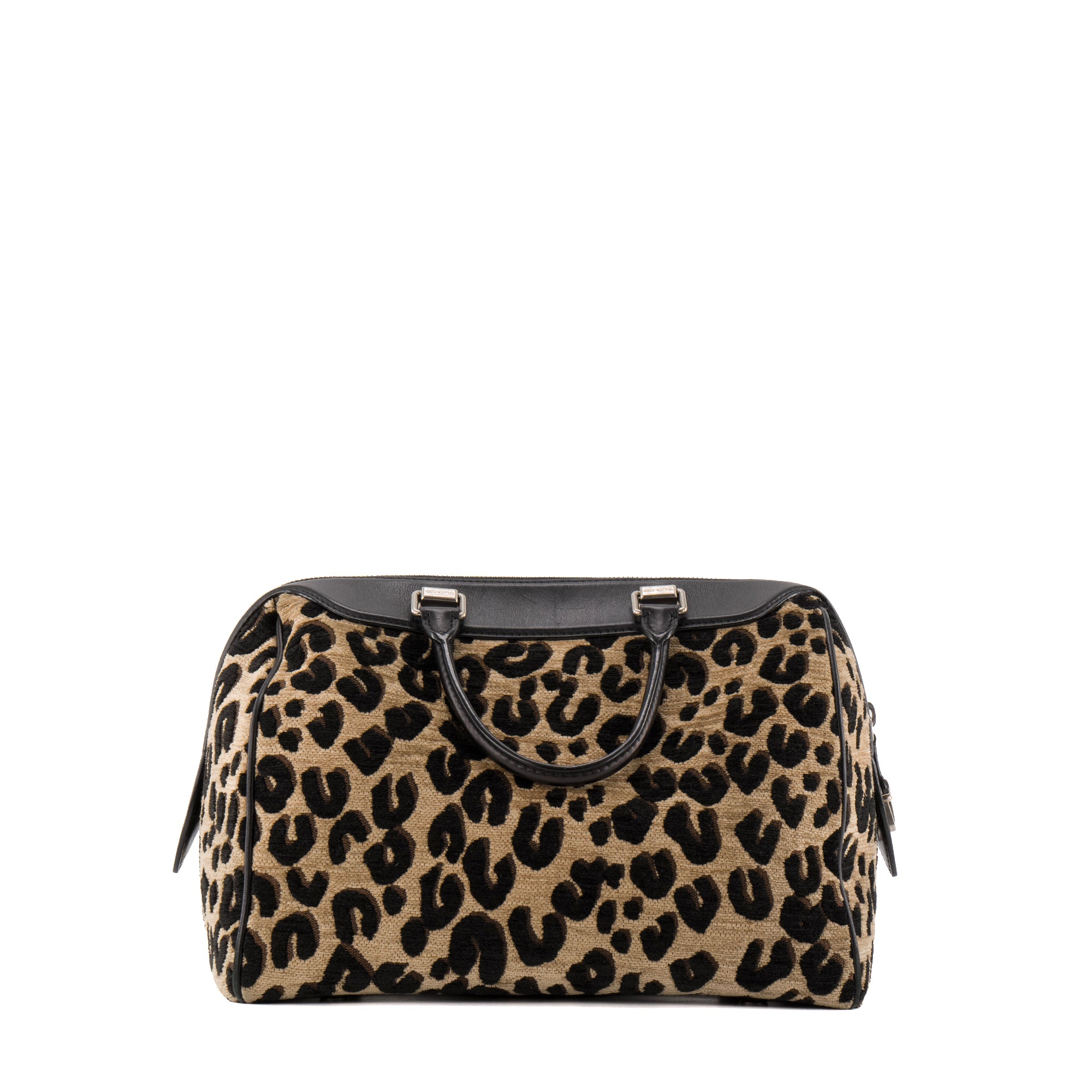 LOUIS VUITTON - Sac à main Speedy 30 Louis Vuitton x Stephen Sprouse en velours léopard édition limitée