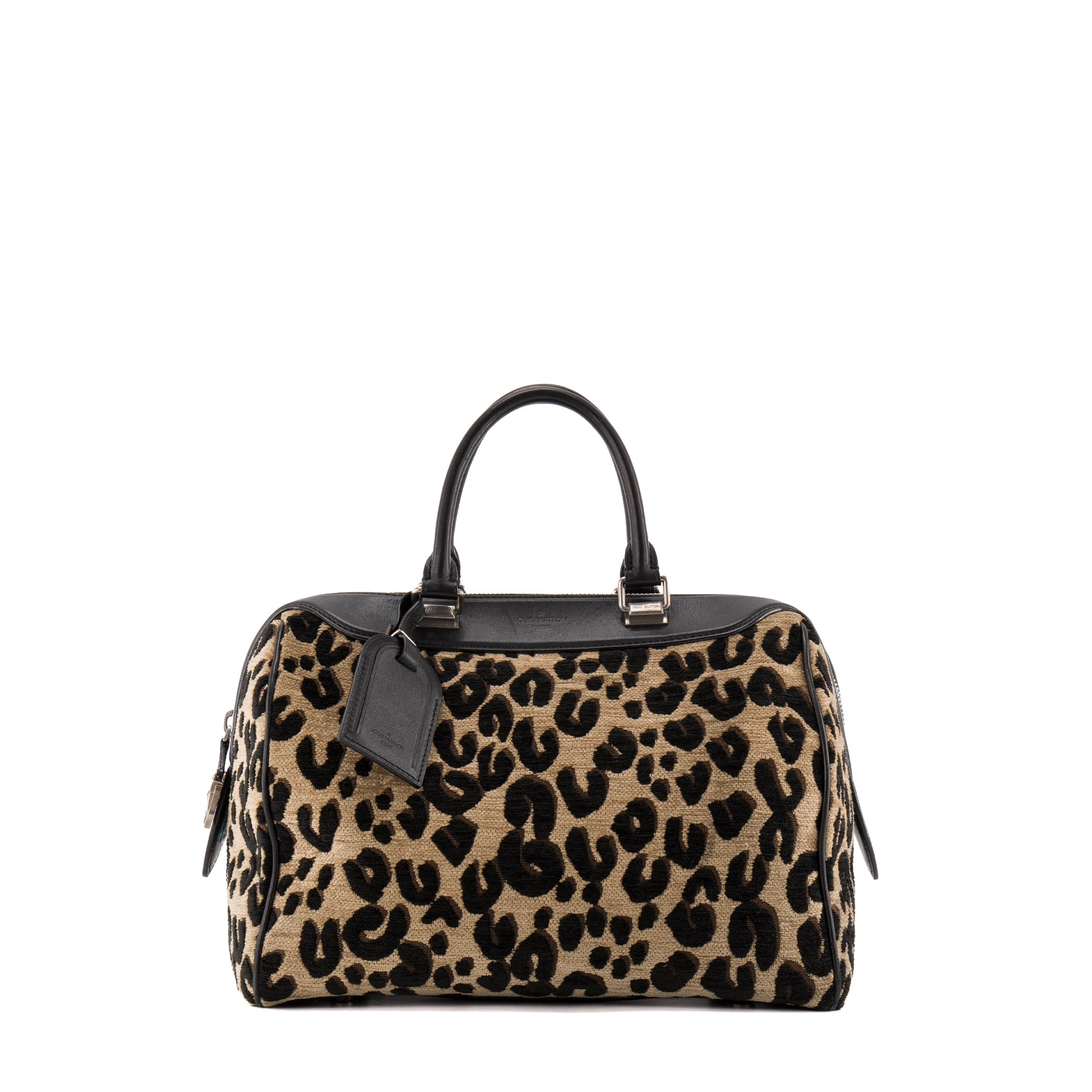 LOUIS VUITTON - Sac à main Speedy 30 Louis Vuitton x Stephen Sprouse en velours léopard édition limitée