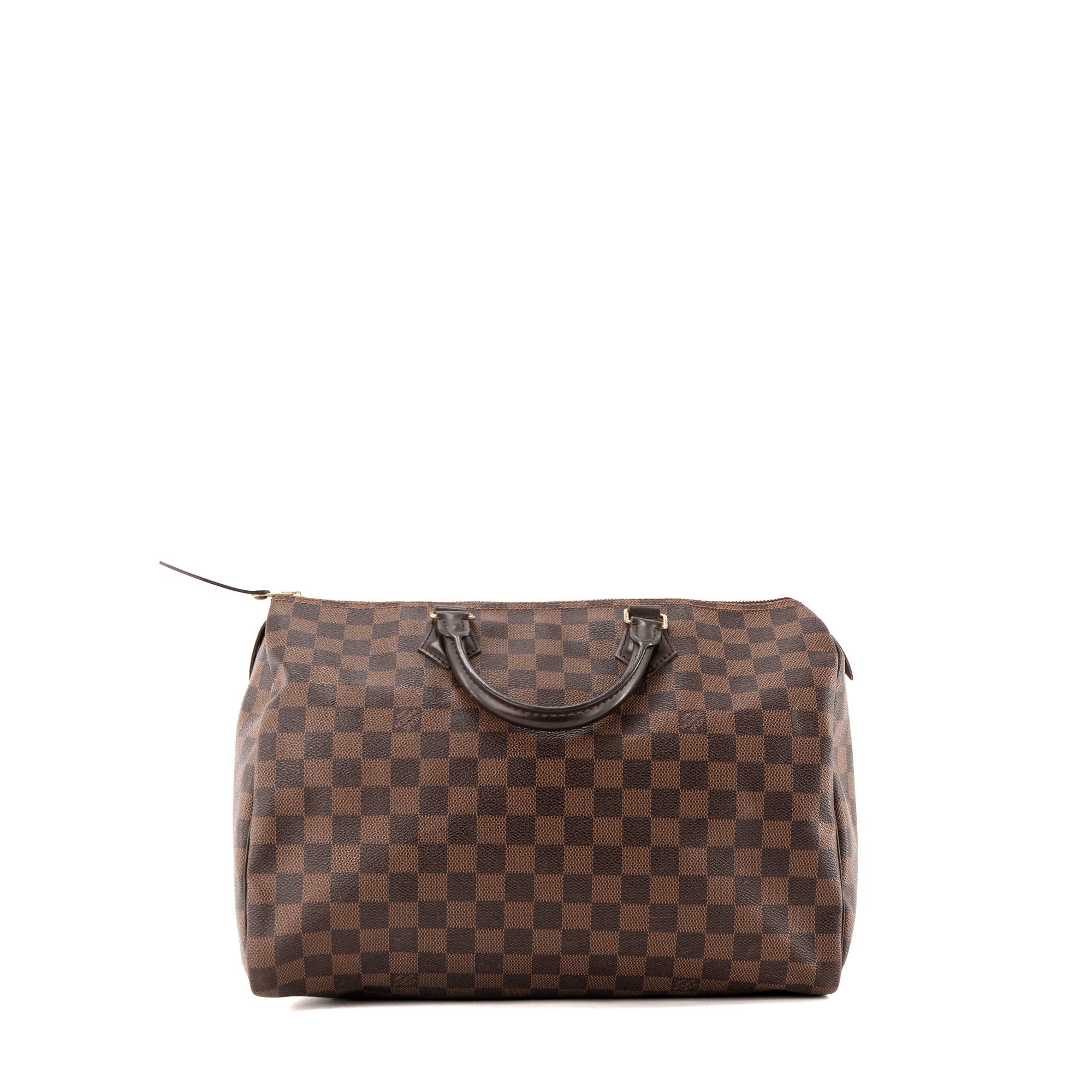 LOUIS VUITTON - Sac à main Speedy 35 Louis Vuitton en toile enduite damier ébène